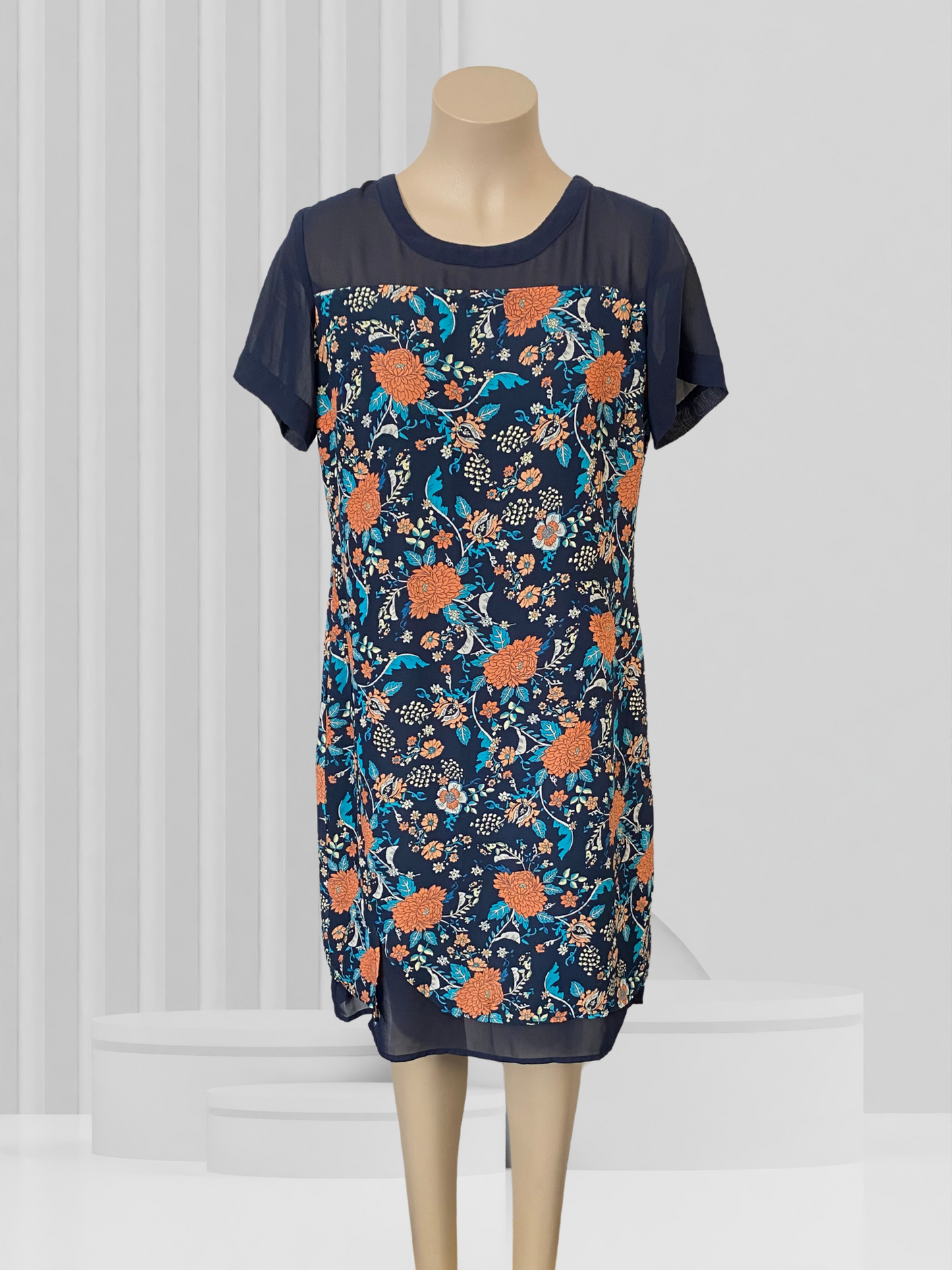 MEMO Navy Floral Dress Size 10