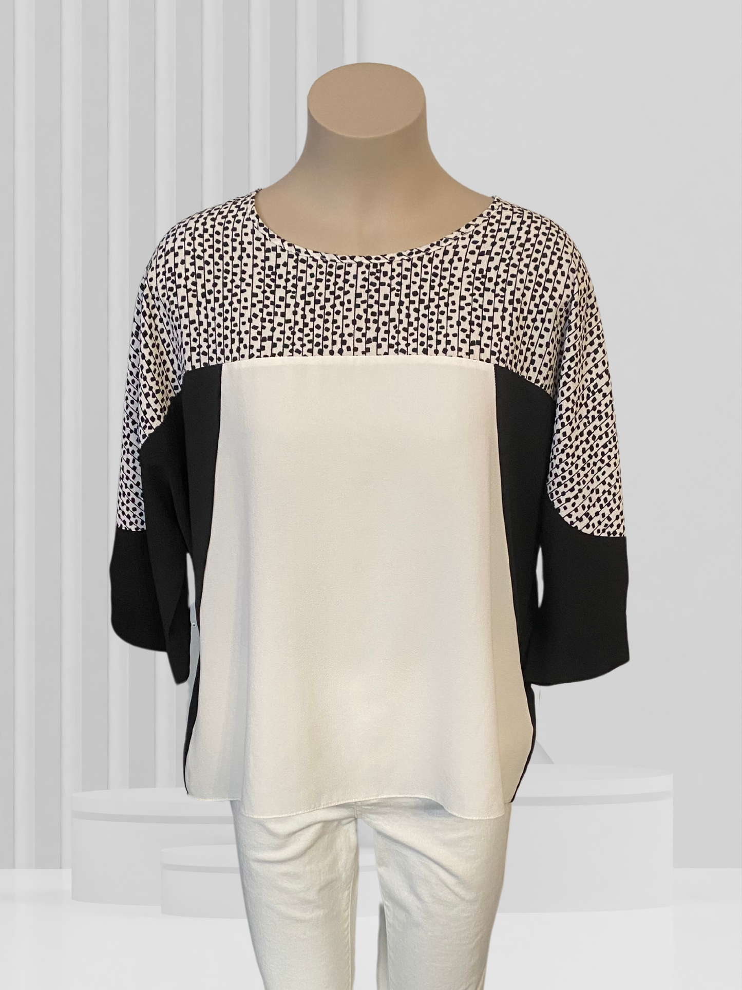 SEDUCE Black & White Top Size 10