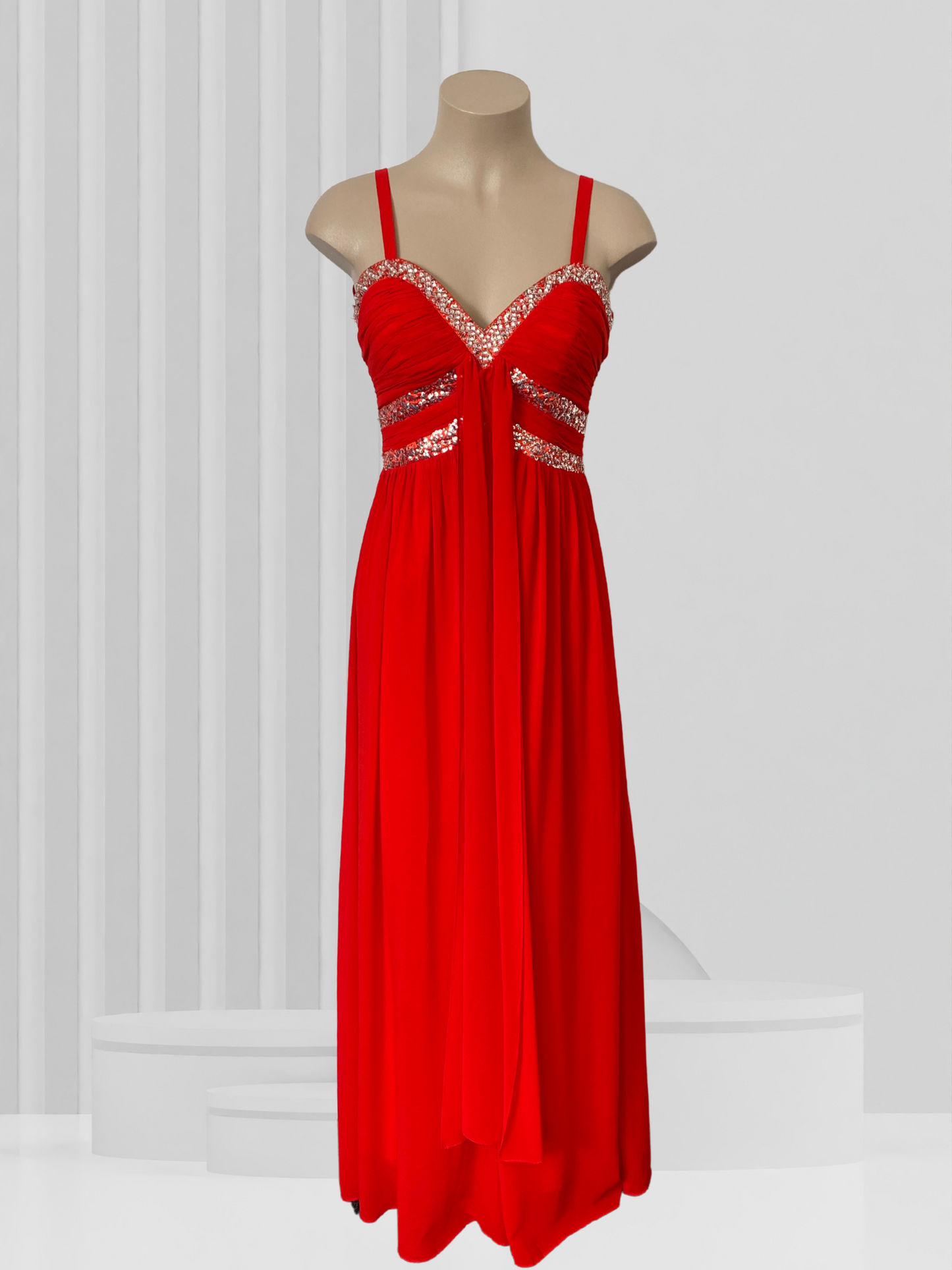 MISS ANNE Red Dress Size L(12)