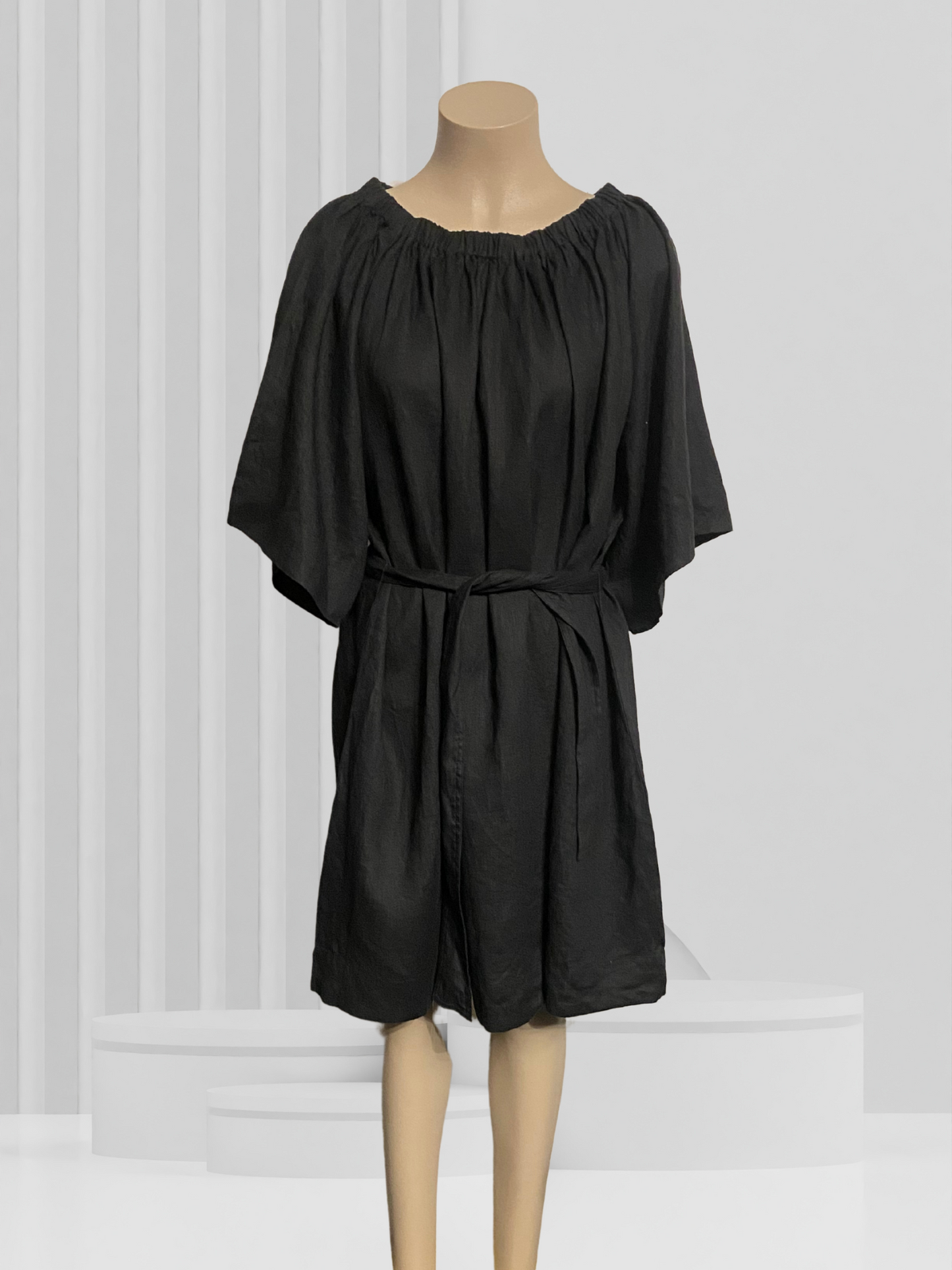 STELLA + GEMMA Black Linen Dress Size 12 - BNWT