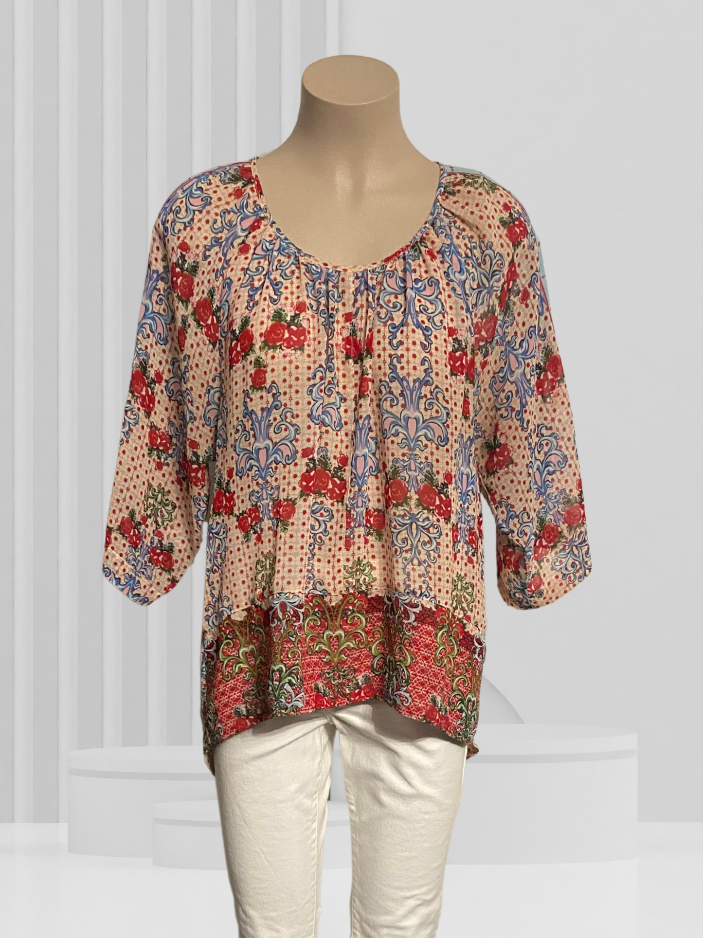 LIBERTINE Red Floral Top Size 14