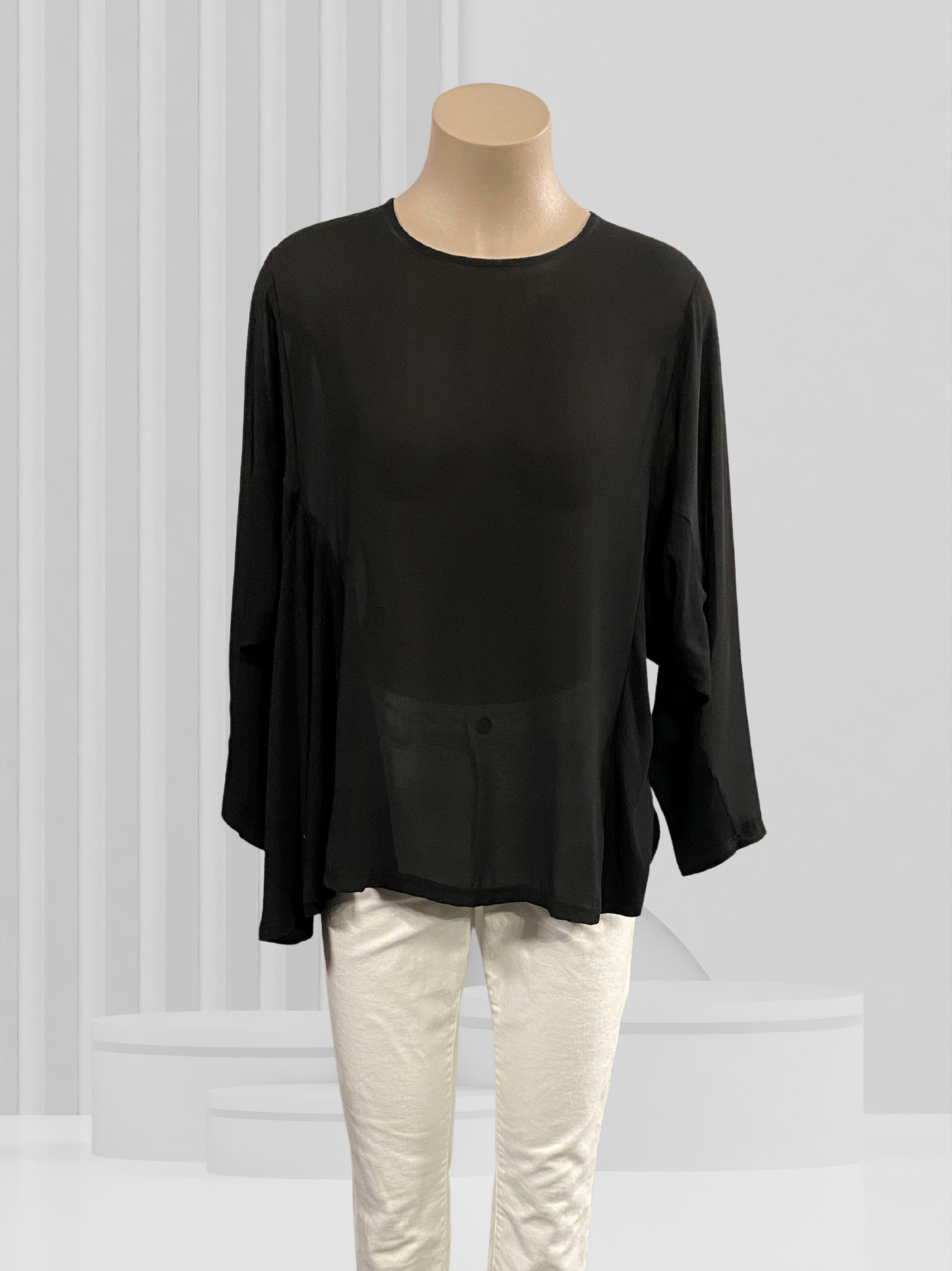 TWO BY TWO Black Top Size S/M