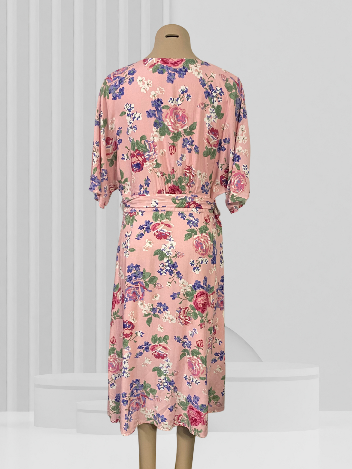 SASS Pink Floral Dress Size 14