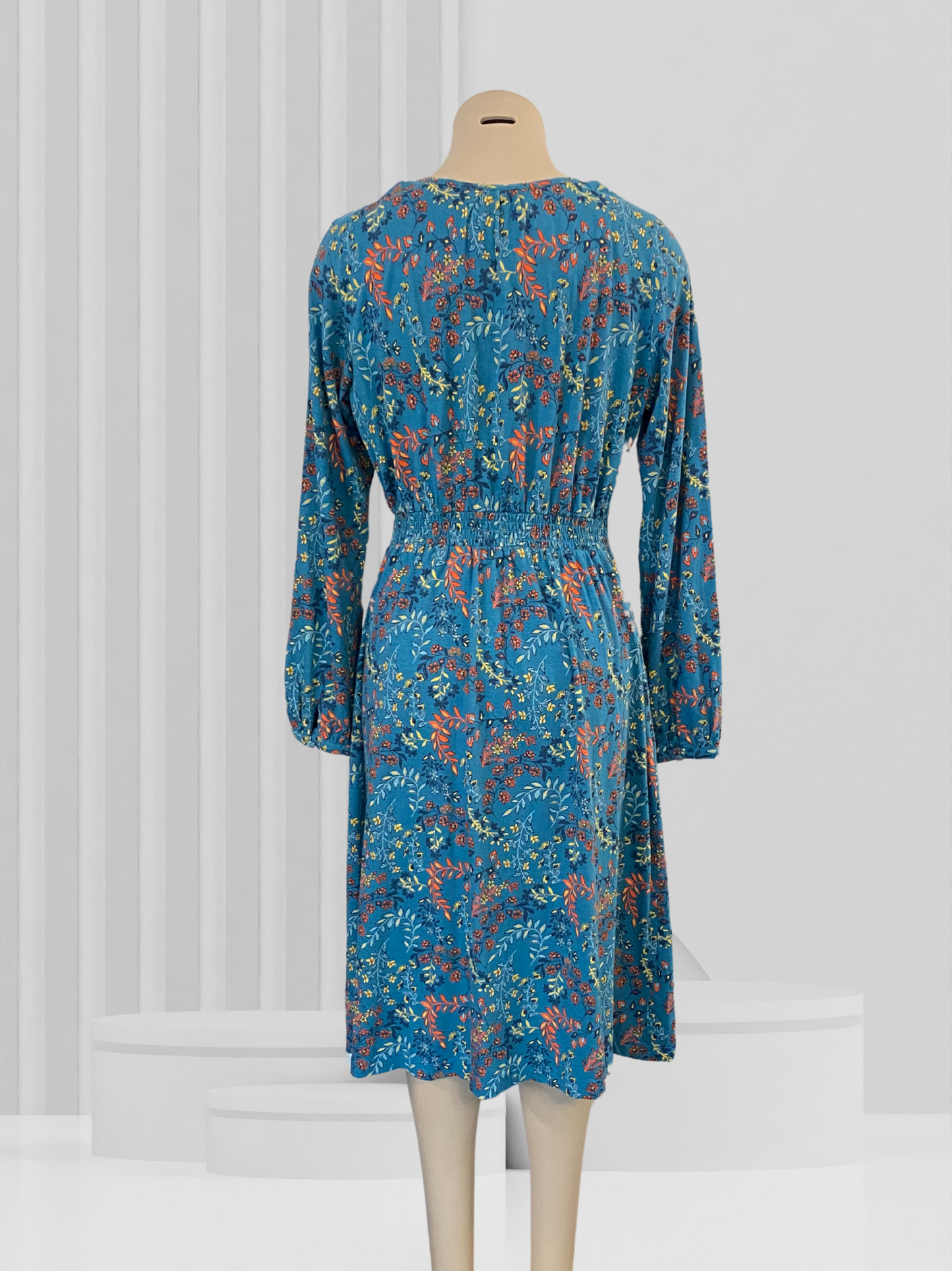 BRAKEBURN Blue Floral Dress Size 14