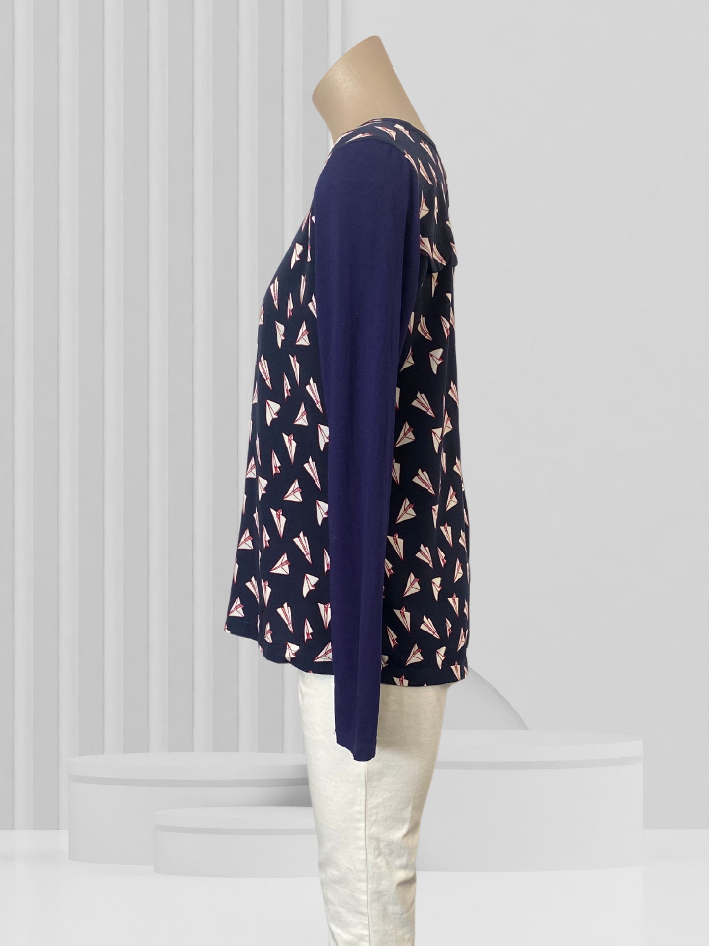 ANDREA MOORE Navy Top Size 12