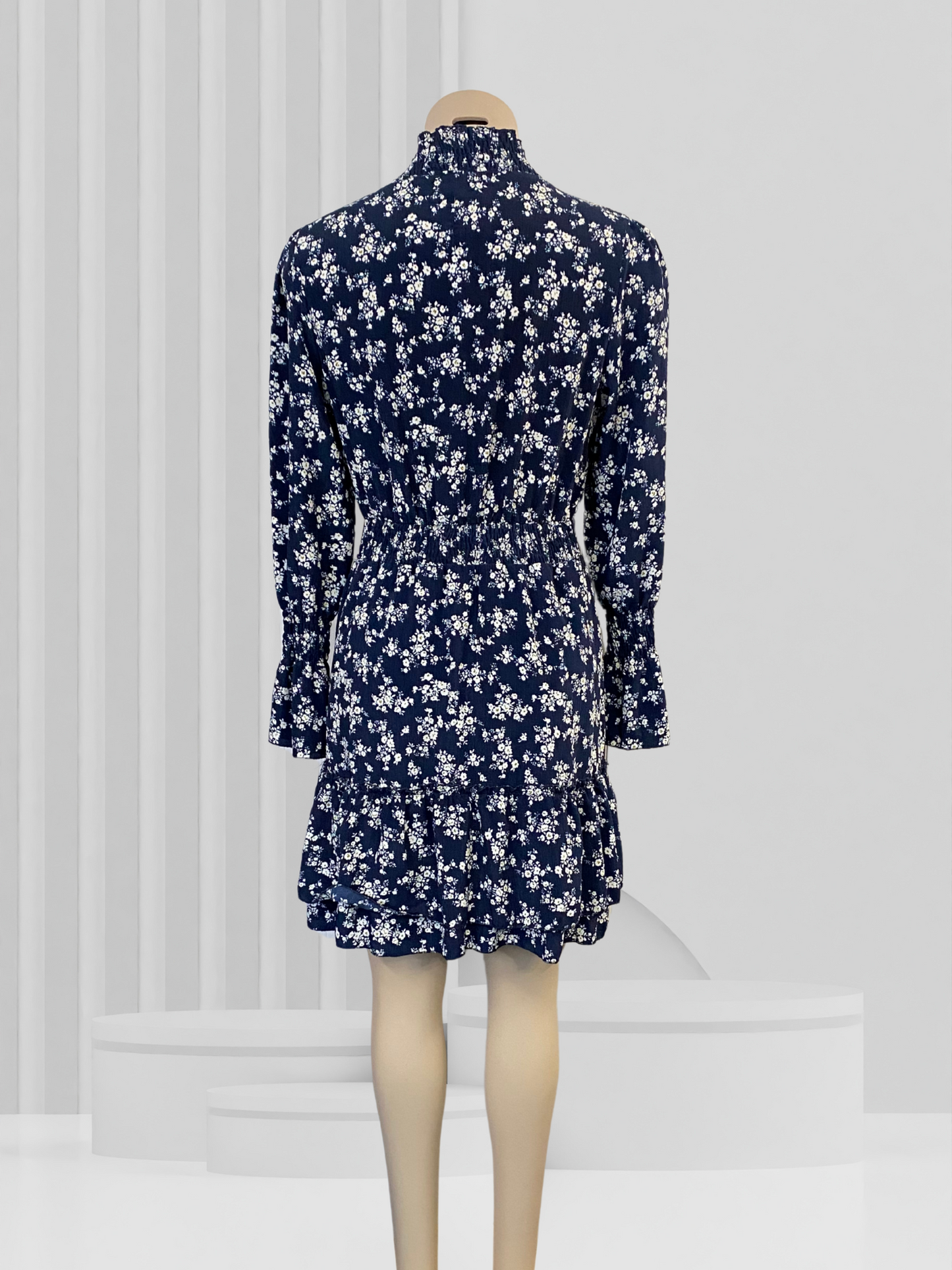 GRACE & CO Navy Floral Dress Size 8
