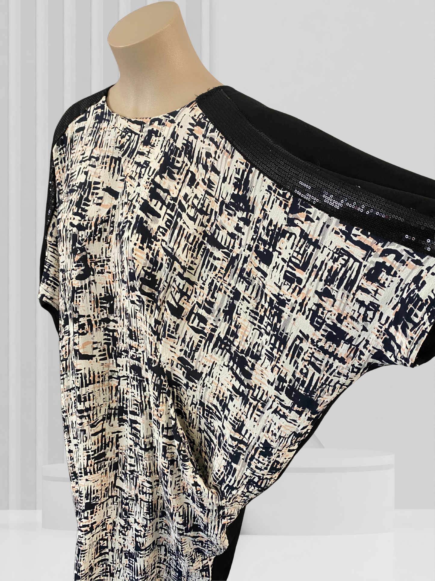 DERHY Black & White Dress Size M