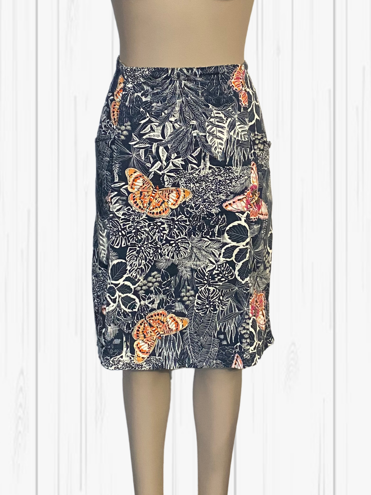 GLOWING SKY Blue Patterned Skirt Size 10-12