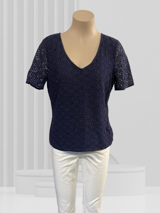 JACQUI.E Navy Top Size 14