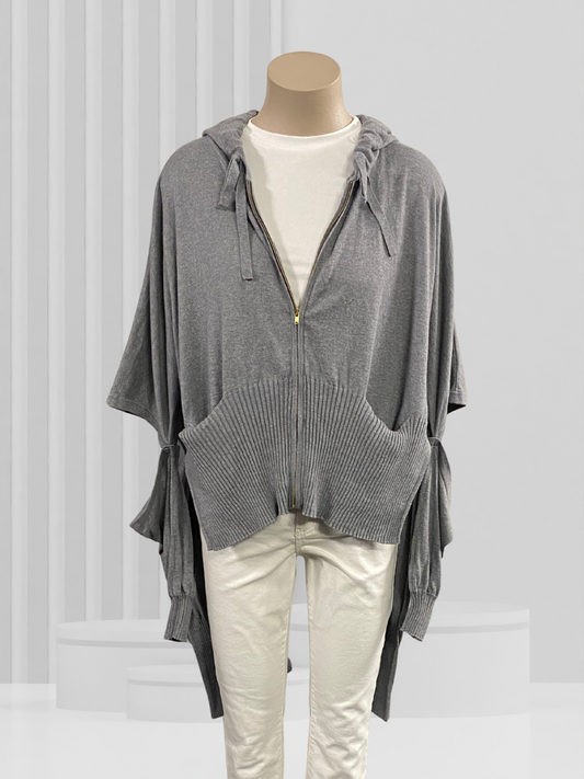 RECLINE BY TAYLOR Grey Cardigan Size M
