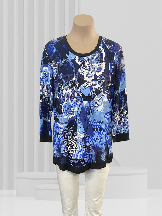 GRACE HILL Blue Top Size L
