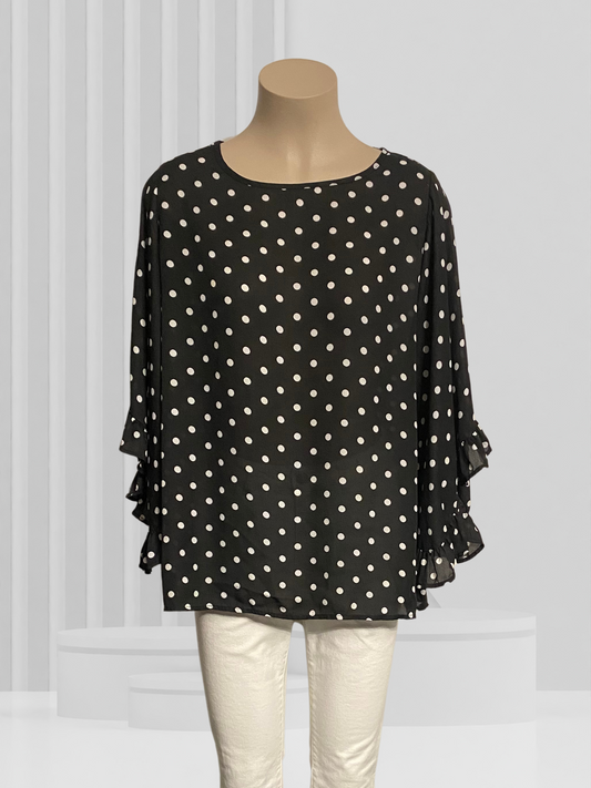 COCO & BELLE Black & White Top Size M