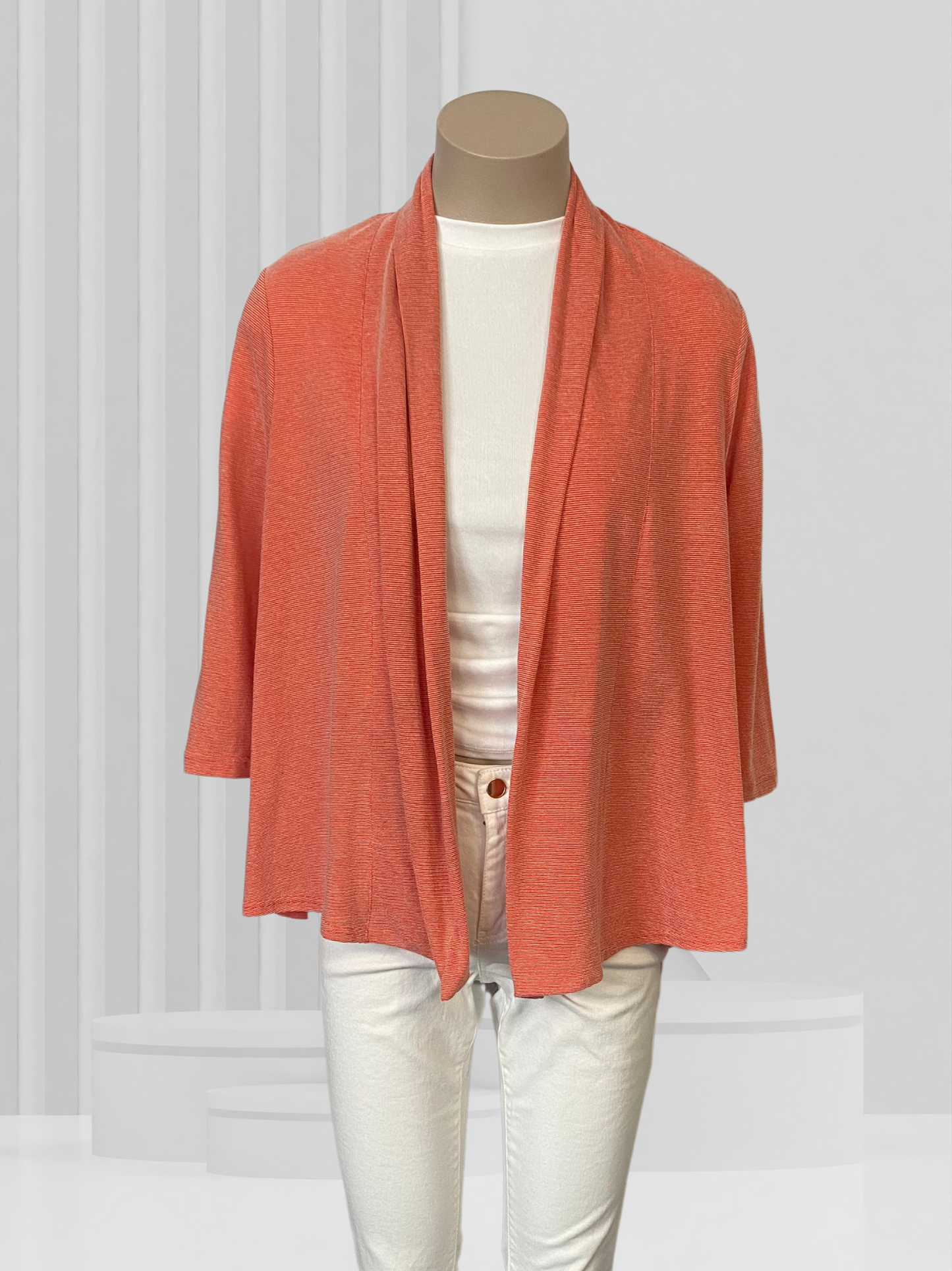 ZAVARUCCI  Orange Cardigan Size 2