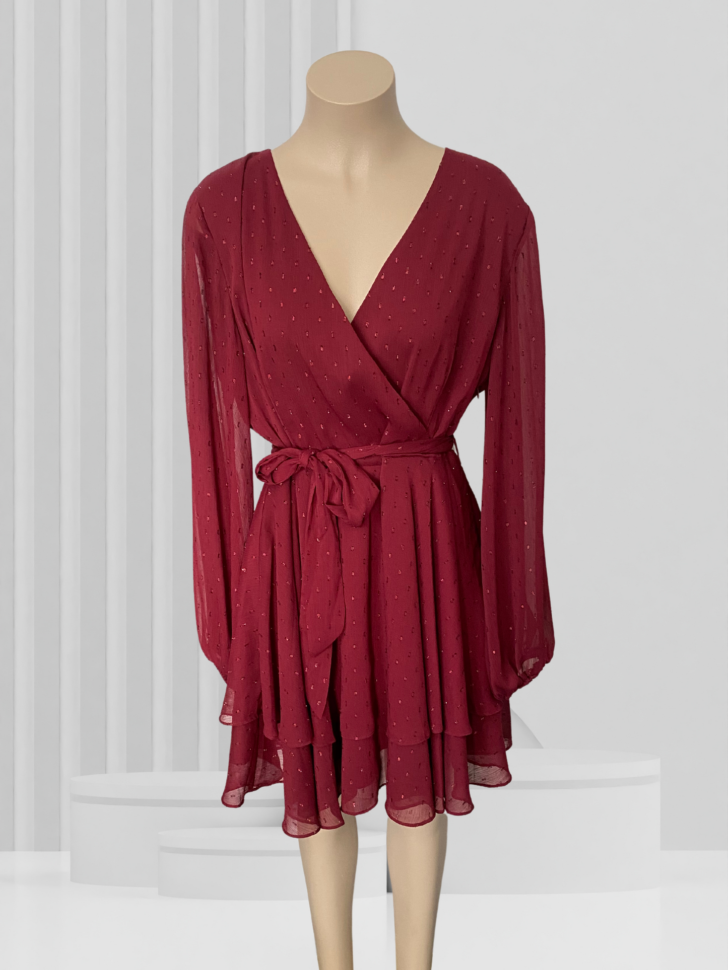 AUGUSTINE Maroon Dress Size XL