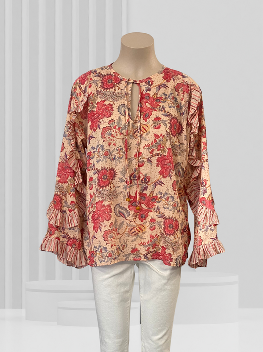 JOOP & GYPSY Blush Floral Top Size 14