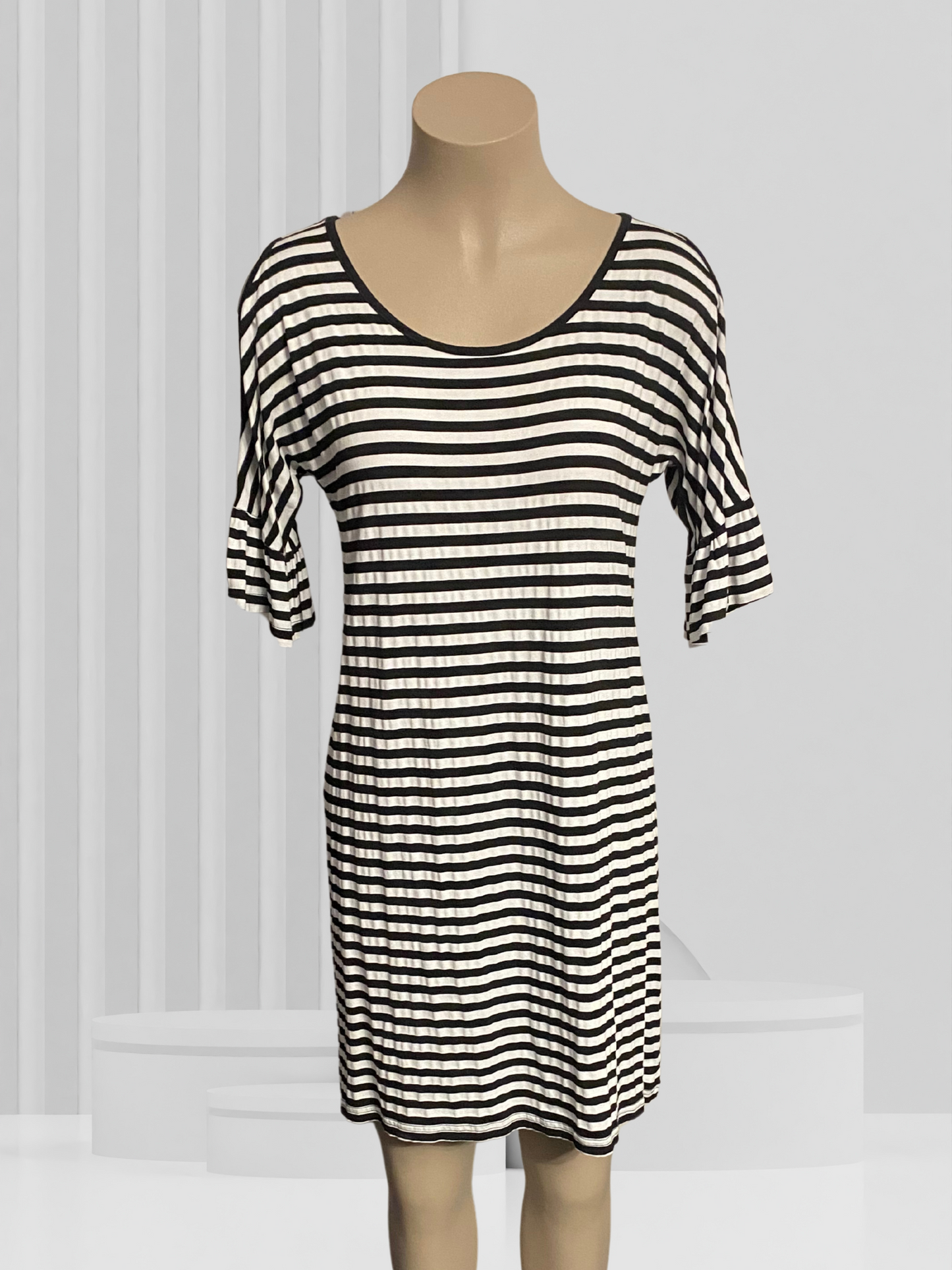 CHARLO Black & White Dress Size 12