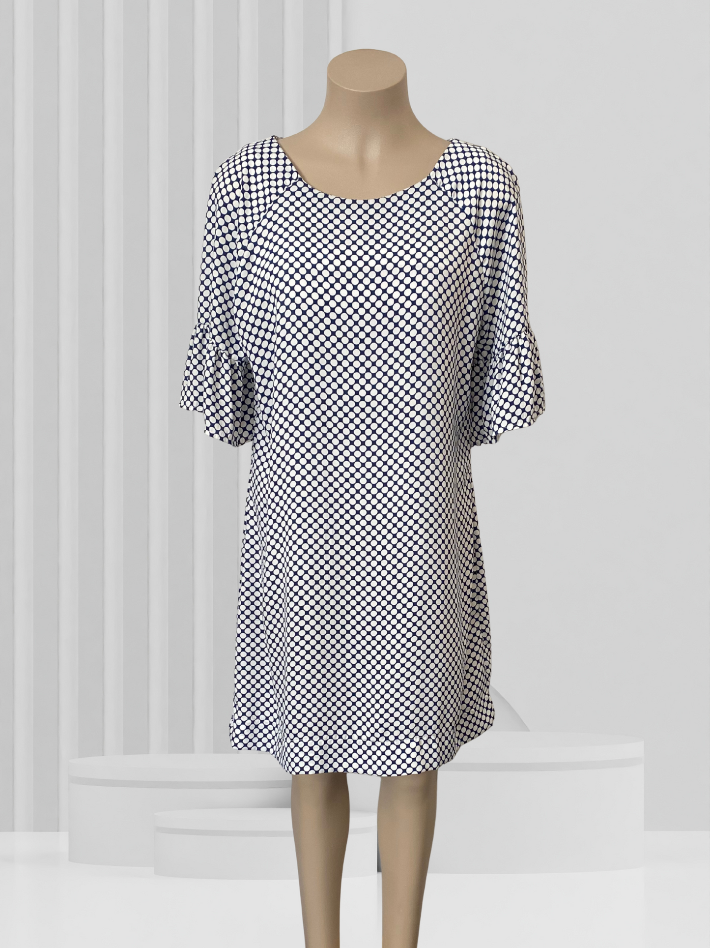 MI MOSO Navy & White Dress Size 10