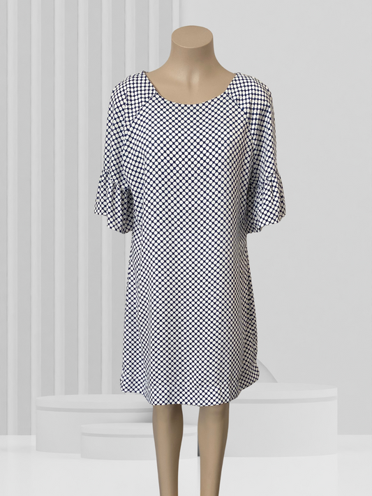 MI MOSO Navy & White Dress Size 10