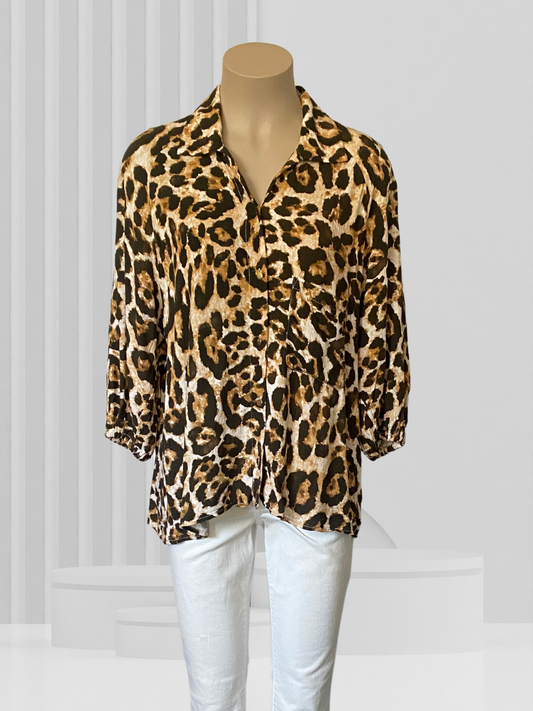 FATE+BECKER Animal Print Top Size 10