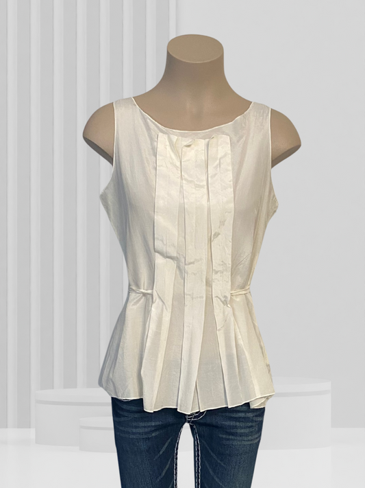 ARMANI Cream Silk Top Size 10