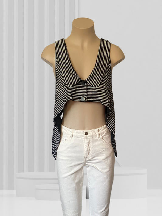 SCARLETT Silver & Black Top Size 14