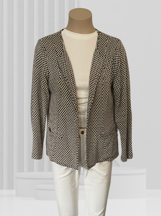 ADINI Black & Cream Spotted Jacket Size L