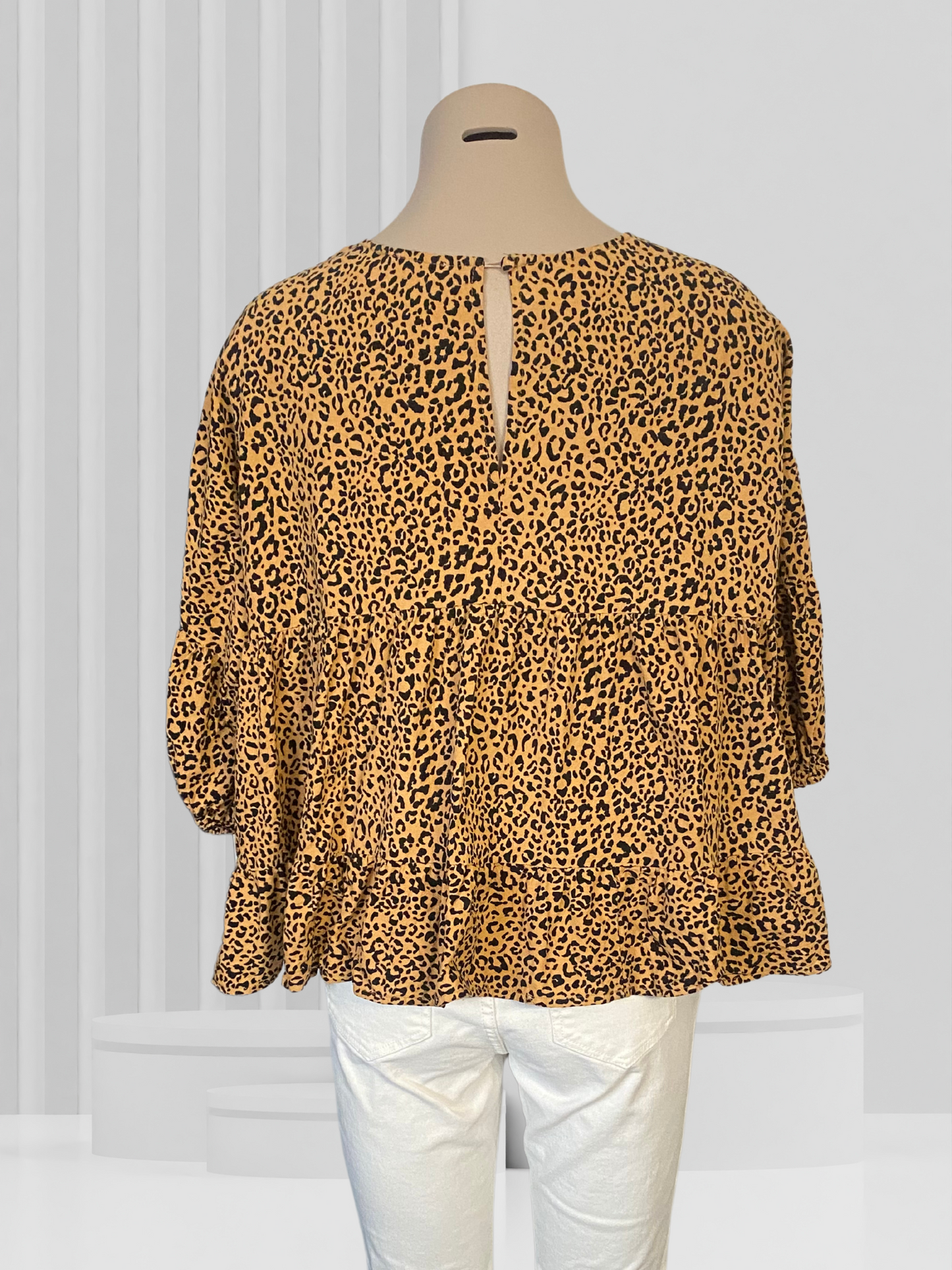 SASS Animal Print Top Size 6