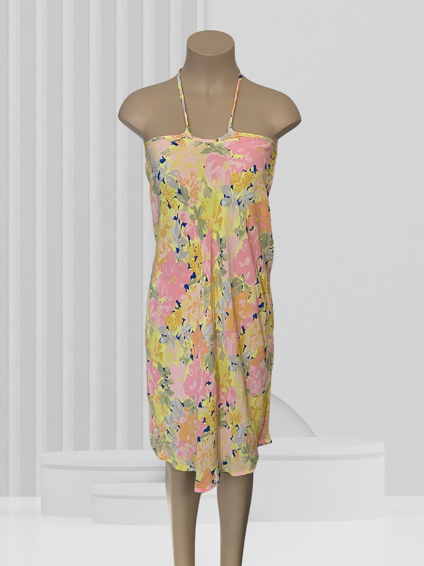 BILLABONG Yellow & Pink Floral Dress Size M