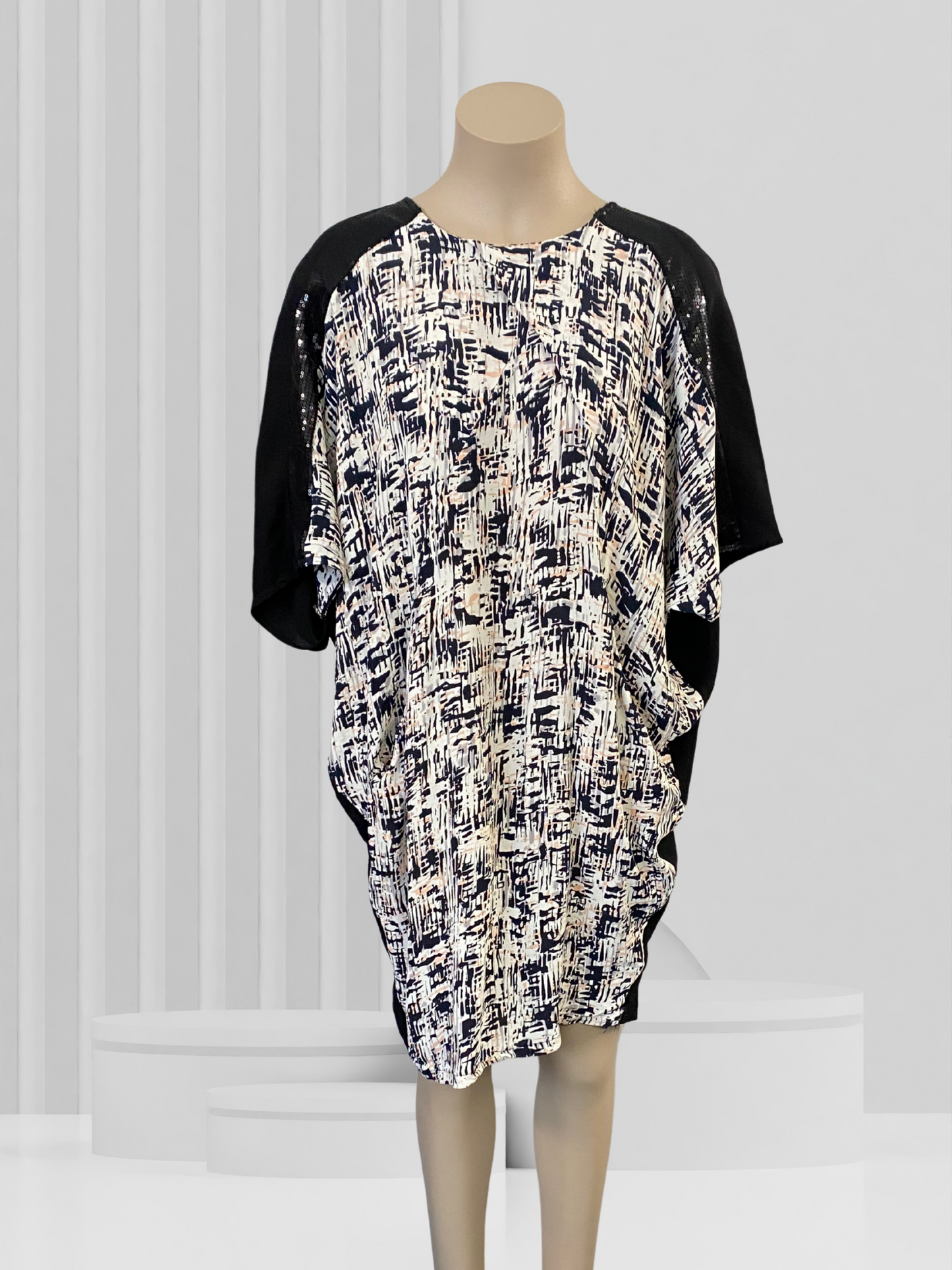 DERHY Black & White Dress Size M
