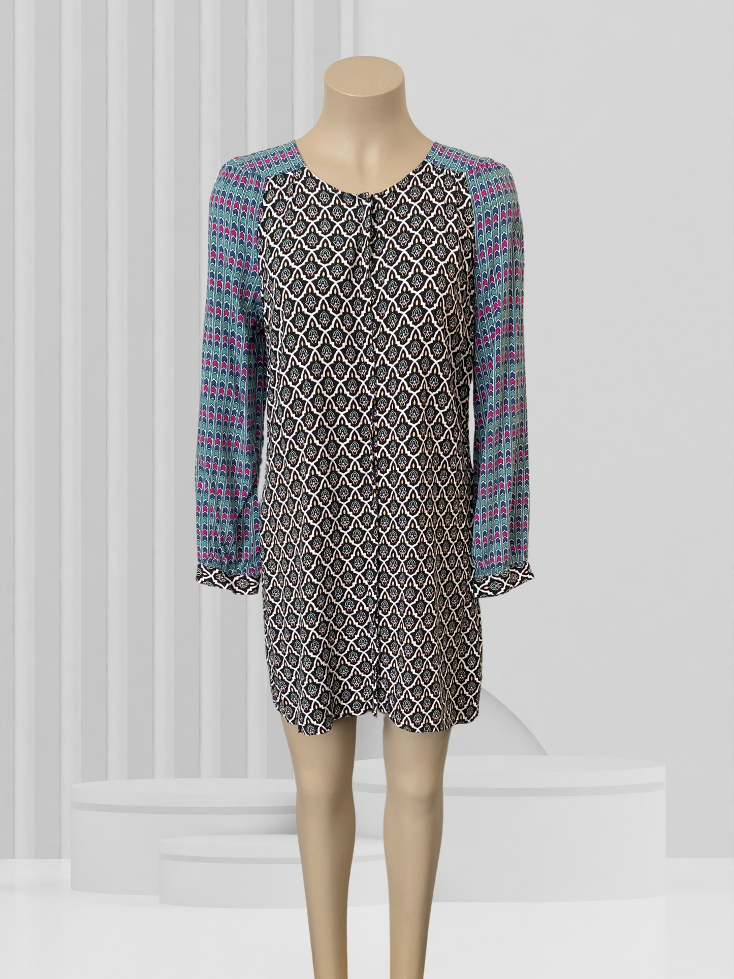 TIGERLILY Black, White & Multi Dress Size 12