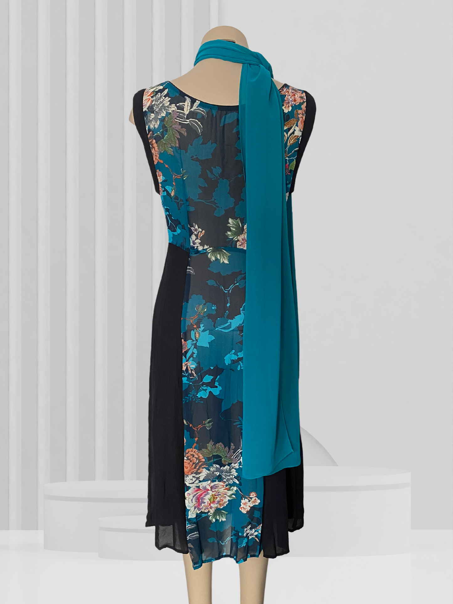 ANNAH STRETTON Black & Teal Dress Size 10