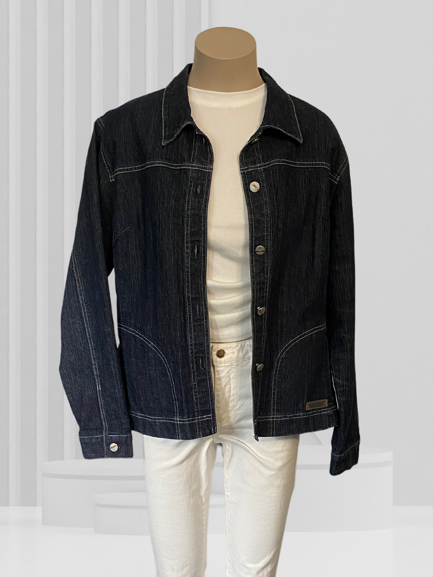 HERO LTD Blue Denim Jacket Size 14