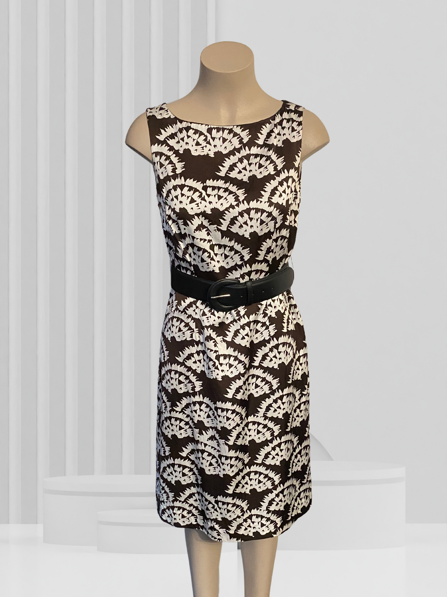 MONSOON Brown & White Dress Size 10