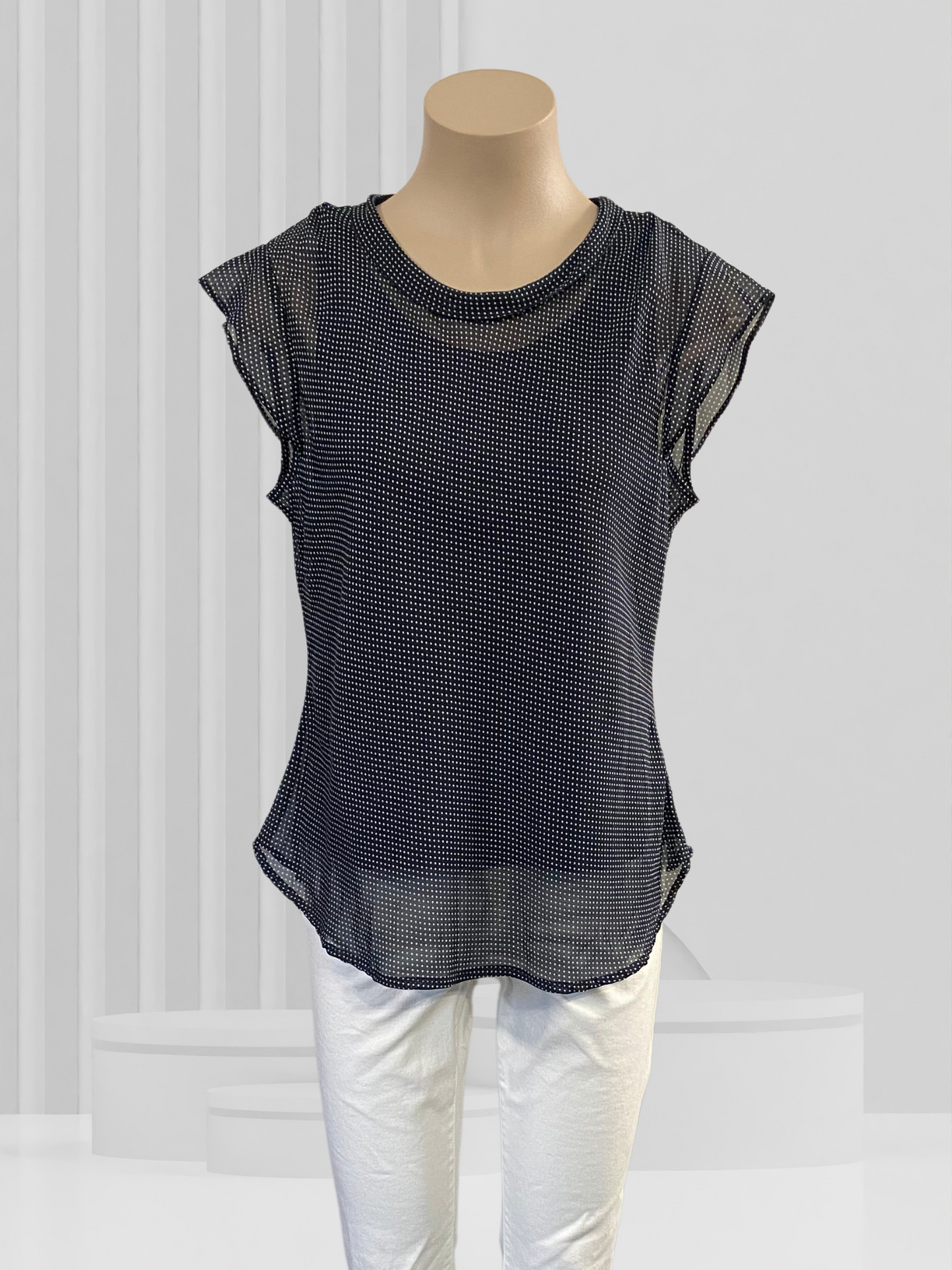 OLIVER BLACK Navy Top Size 14