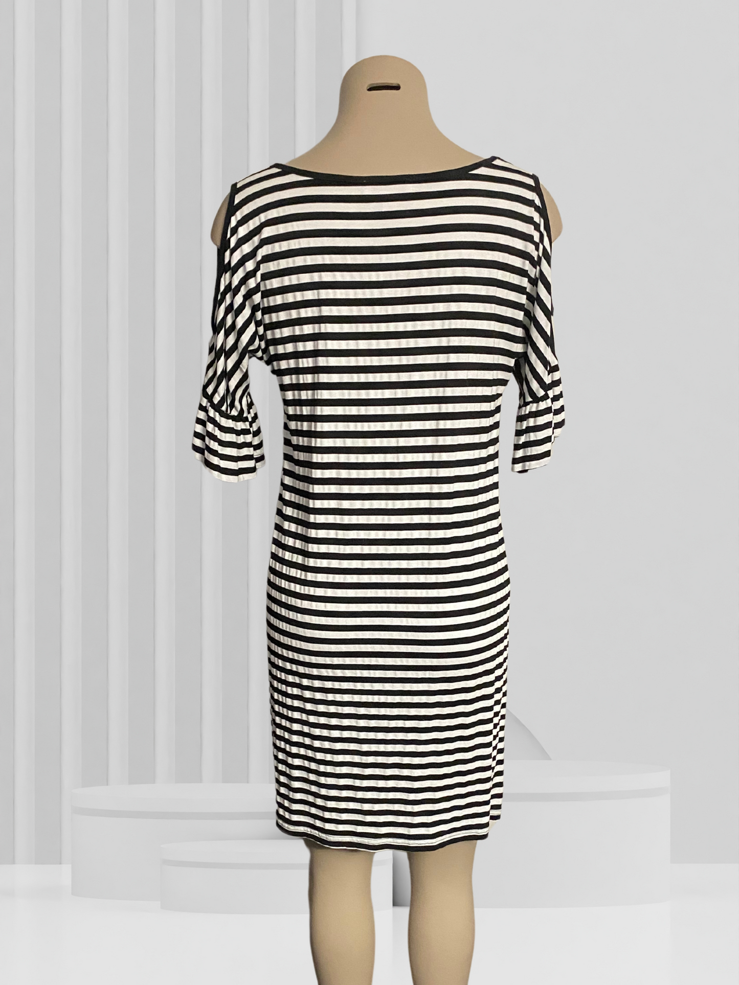 CHARLO Black & White Dress Size 12