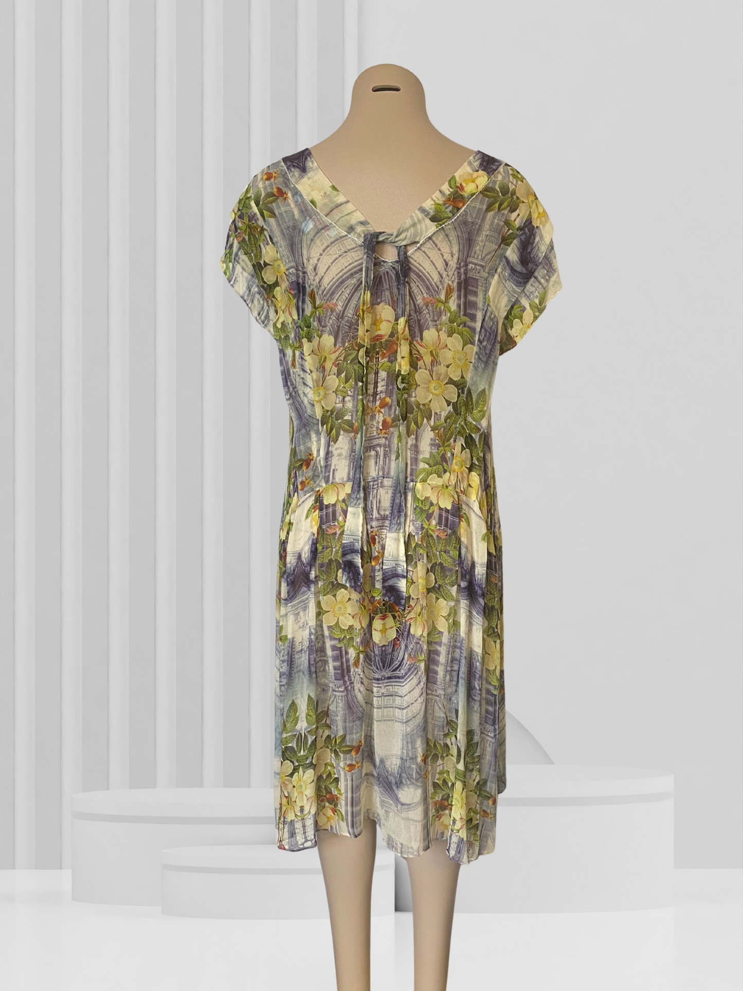 TRELISE COOPER Green Floral Dress Size S