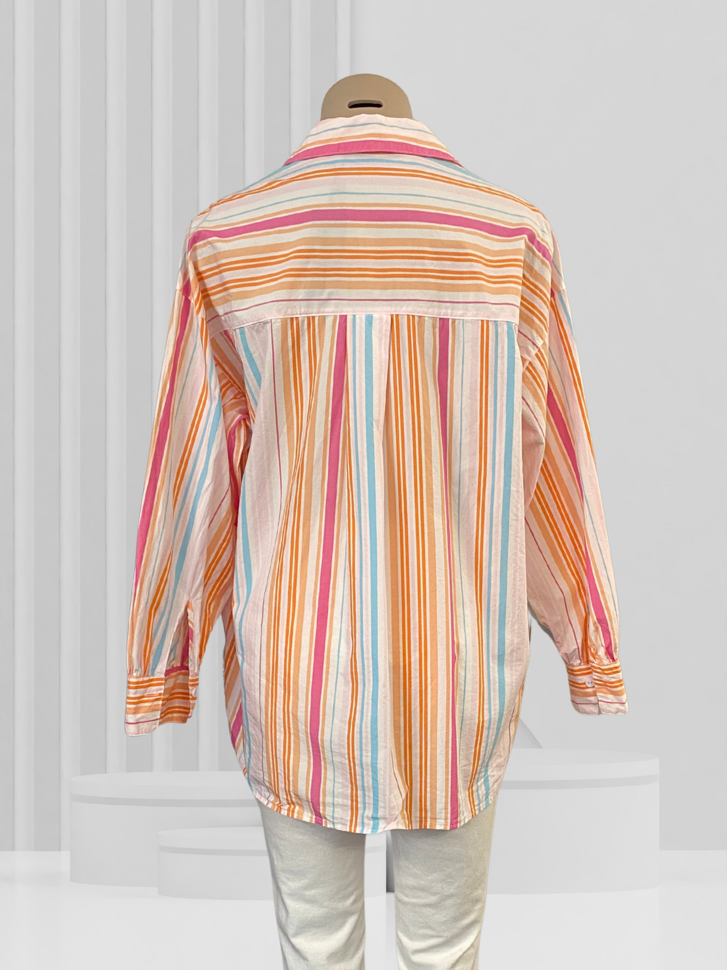 DECJUBA Orange Stripe Top Size XS/S