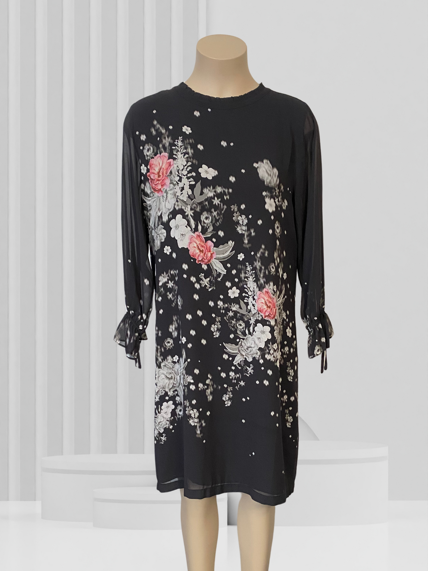 MAX Black Floral Dress Size 12