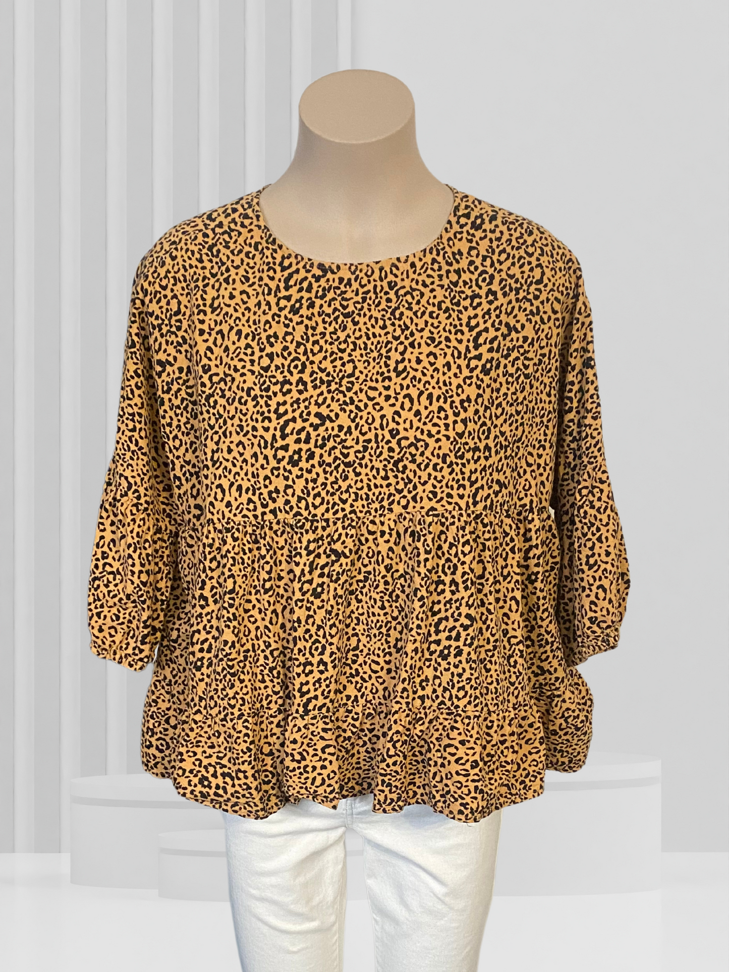 SASS Animal Print Top Size 6