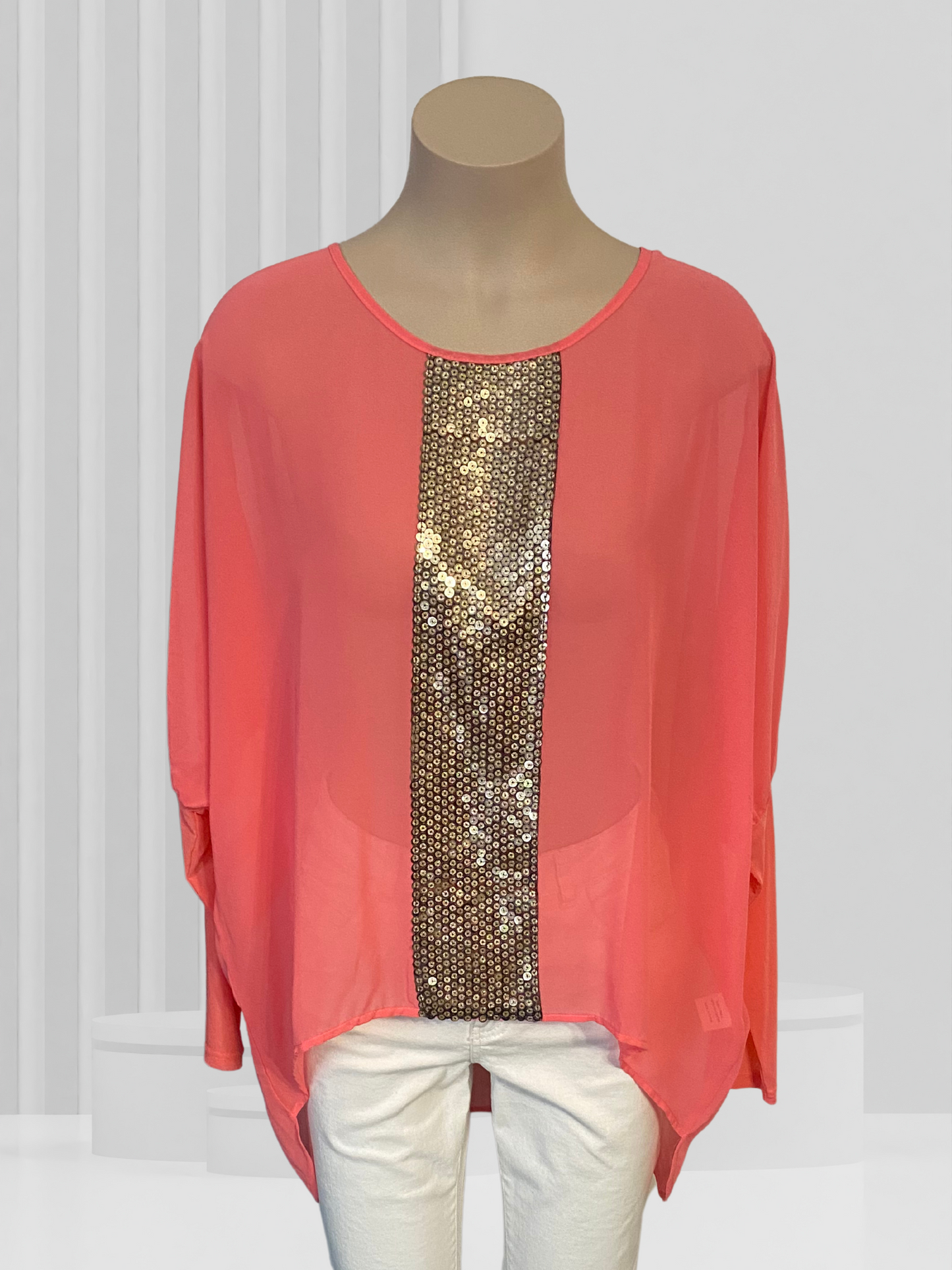 MIMOSA Coral Top Size 12 - BNWT