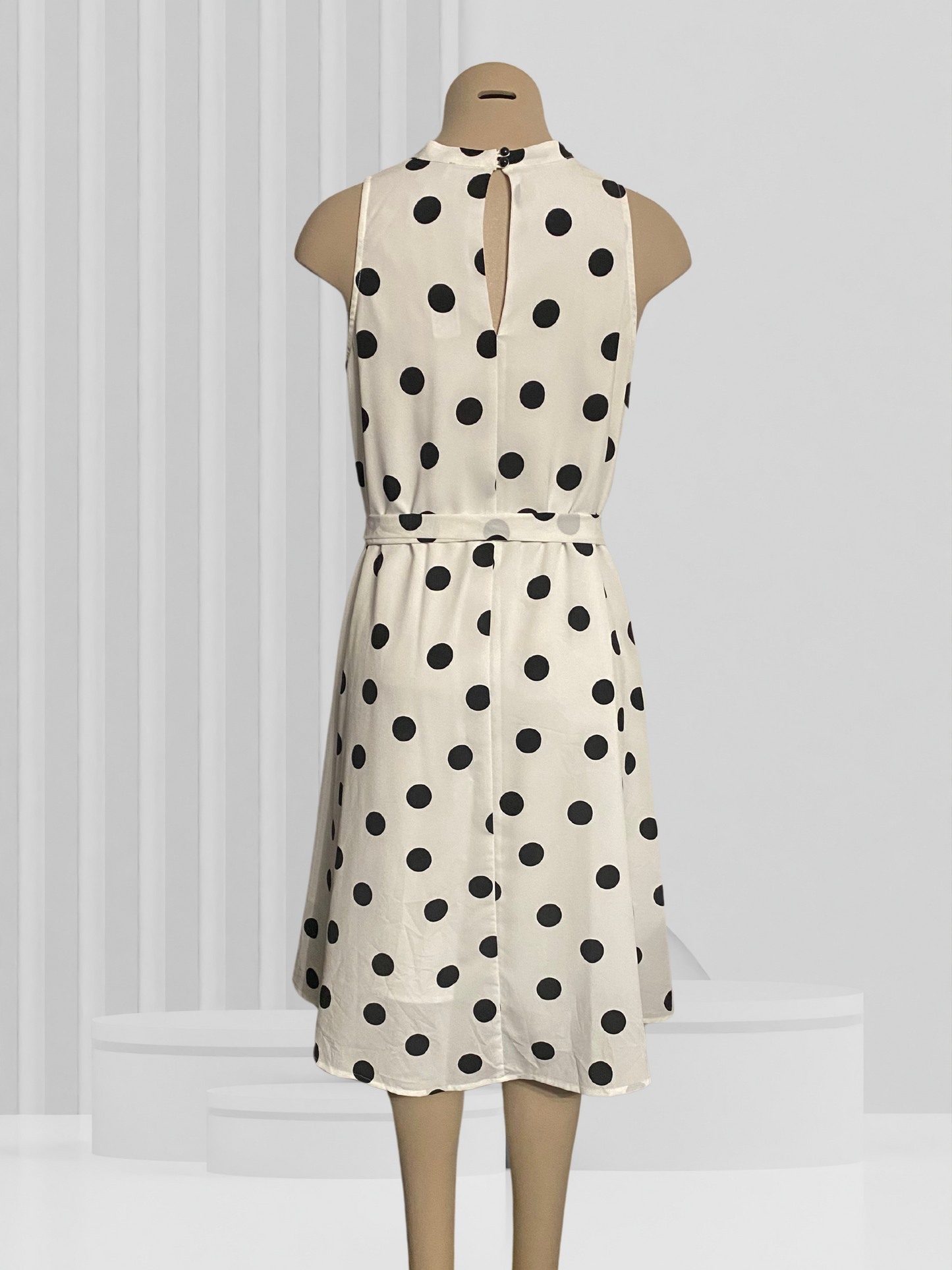 GRACE HILL White Spotty Dress Size 10