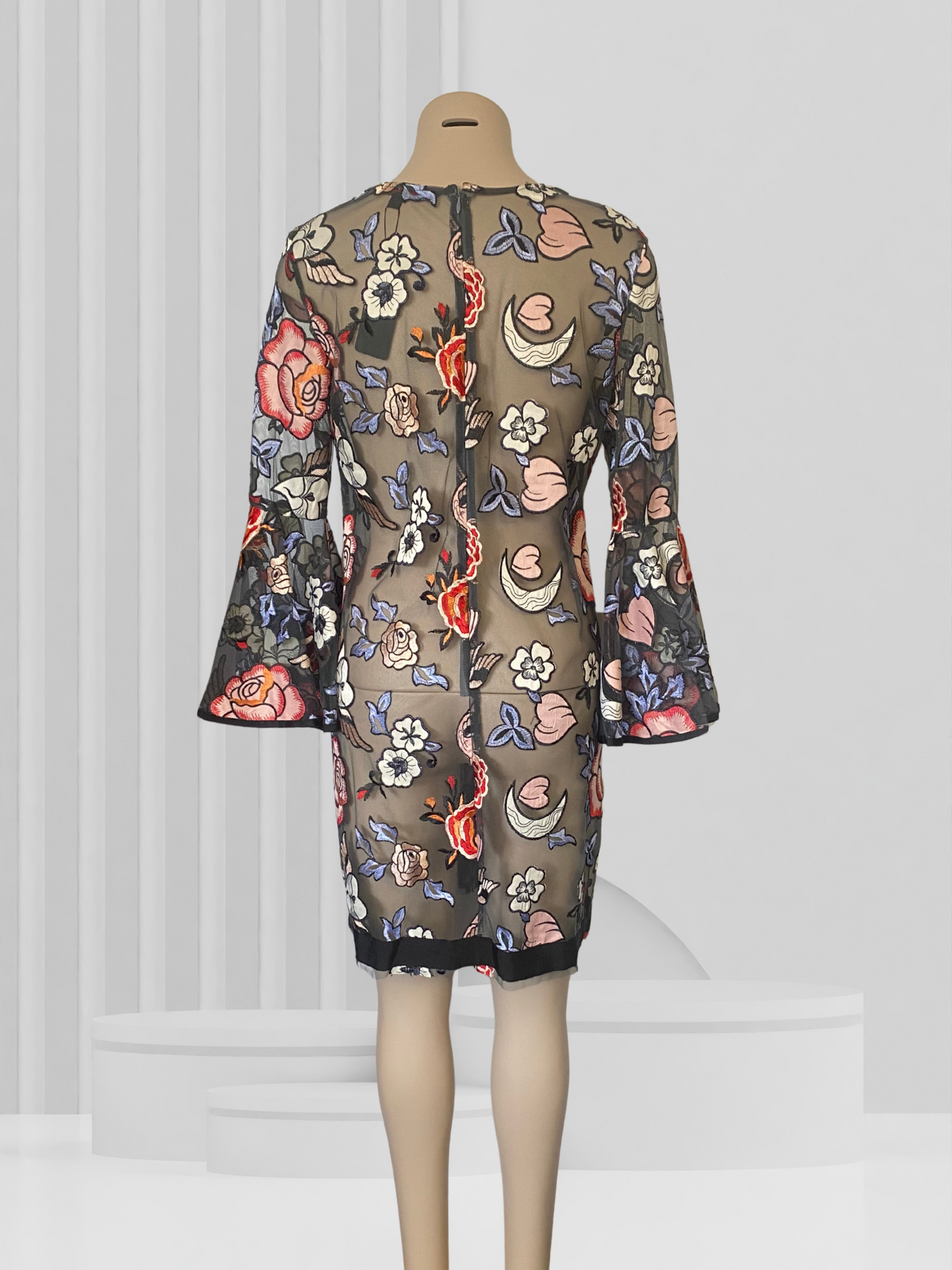 TRELISE COOPER Black Floral Dress Size 10