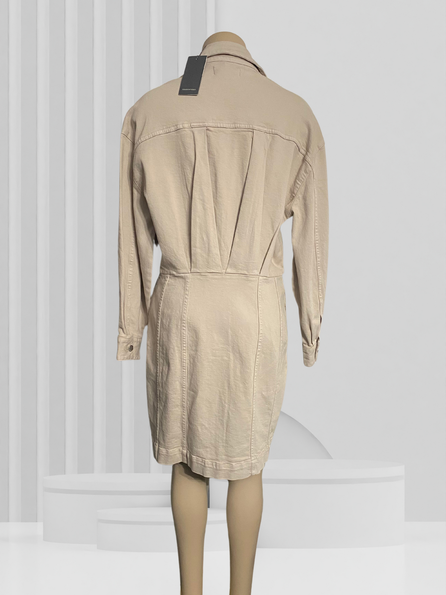 COUNTRY ROAD Beige Denim Dress Size 14 BNWT