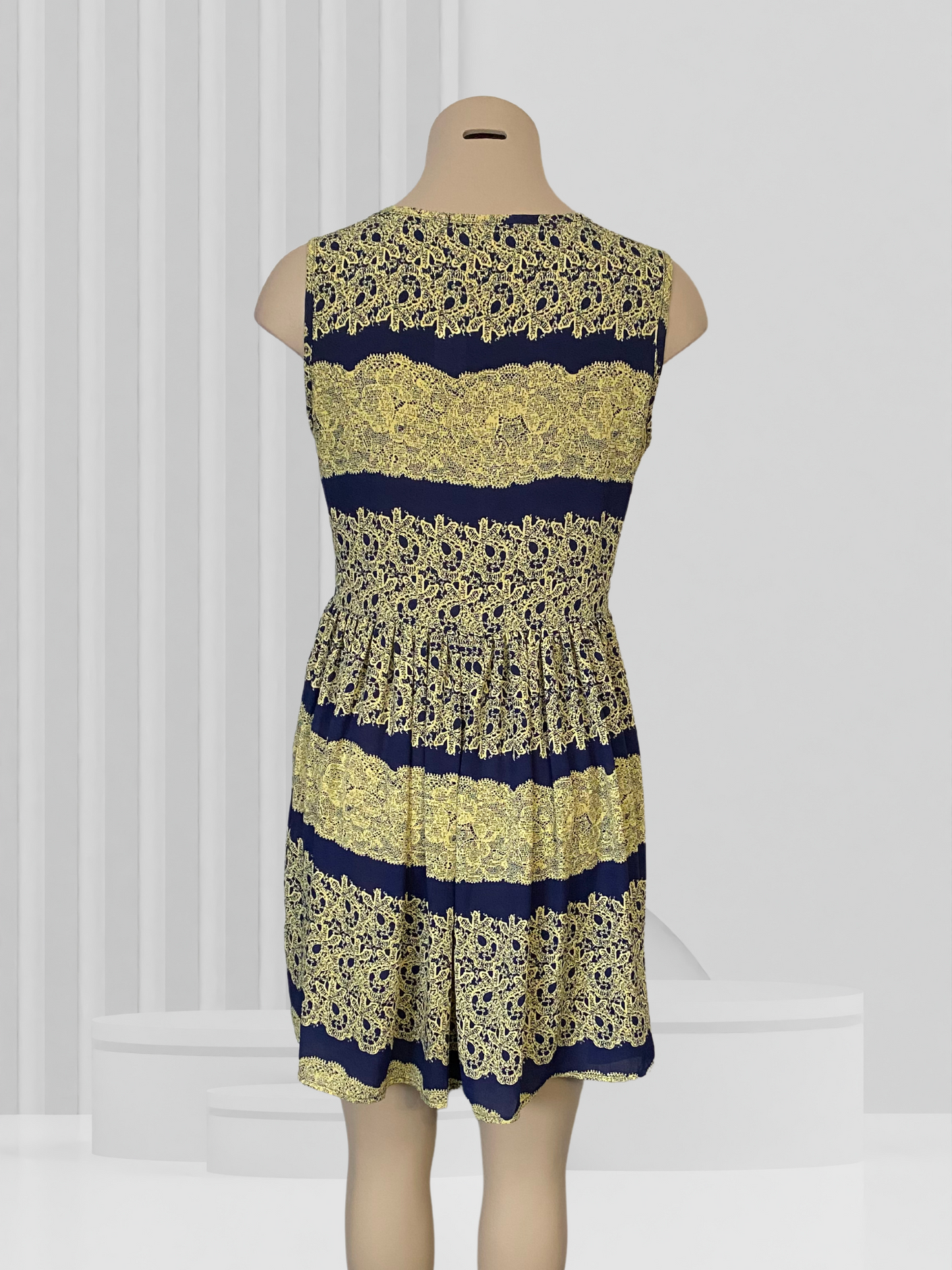 SAINT SHYLO Navy & Yellow Dress Size 10