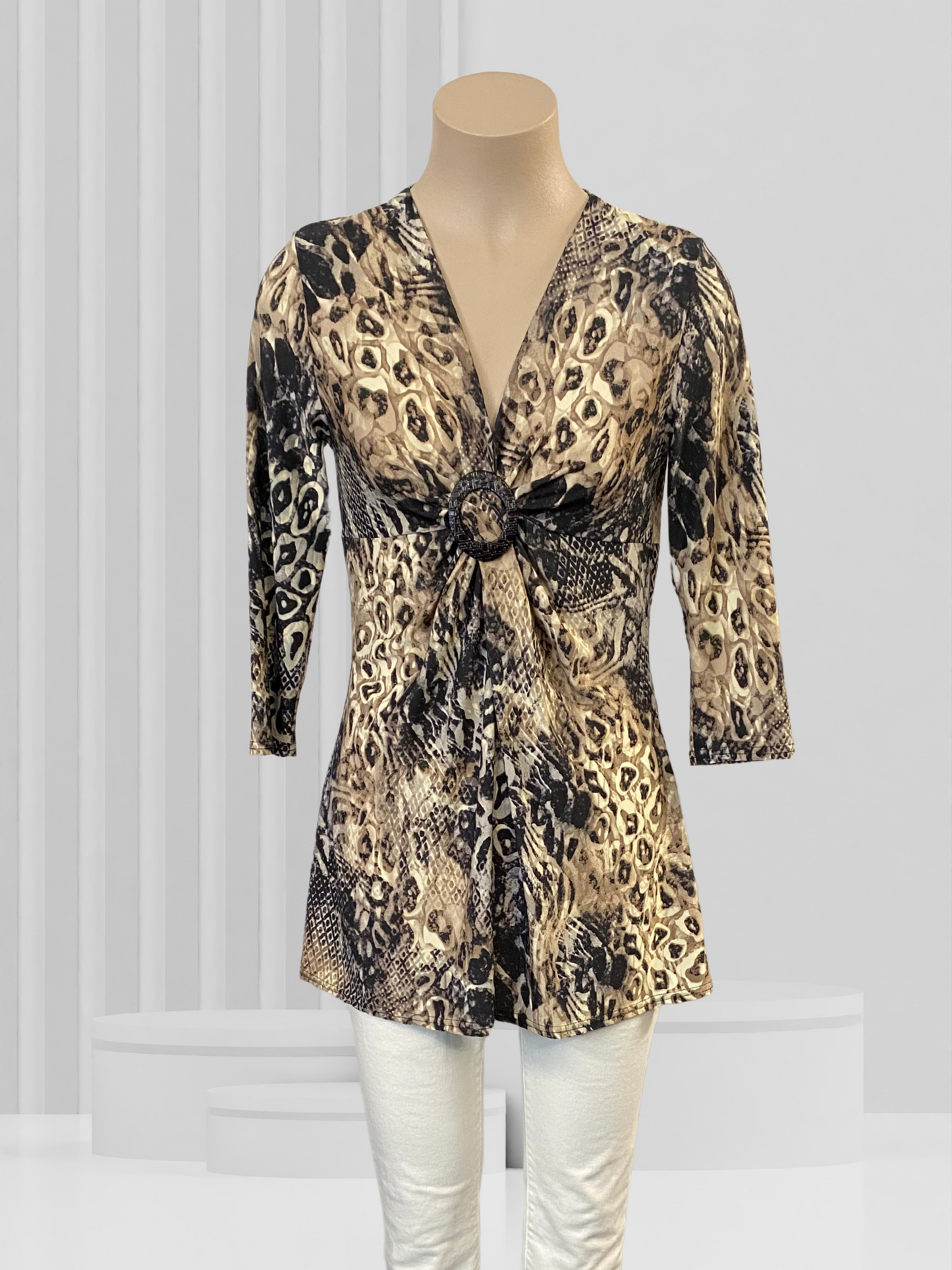 PAS DE QUOI Brown Top Size 12