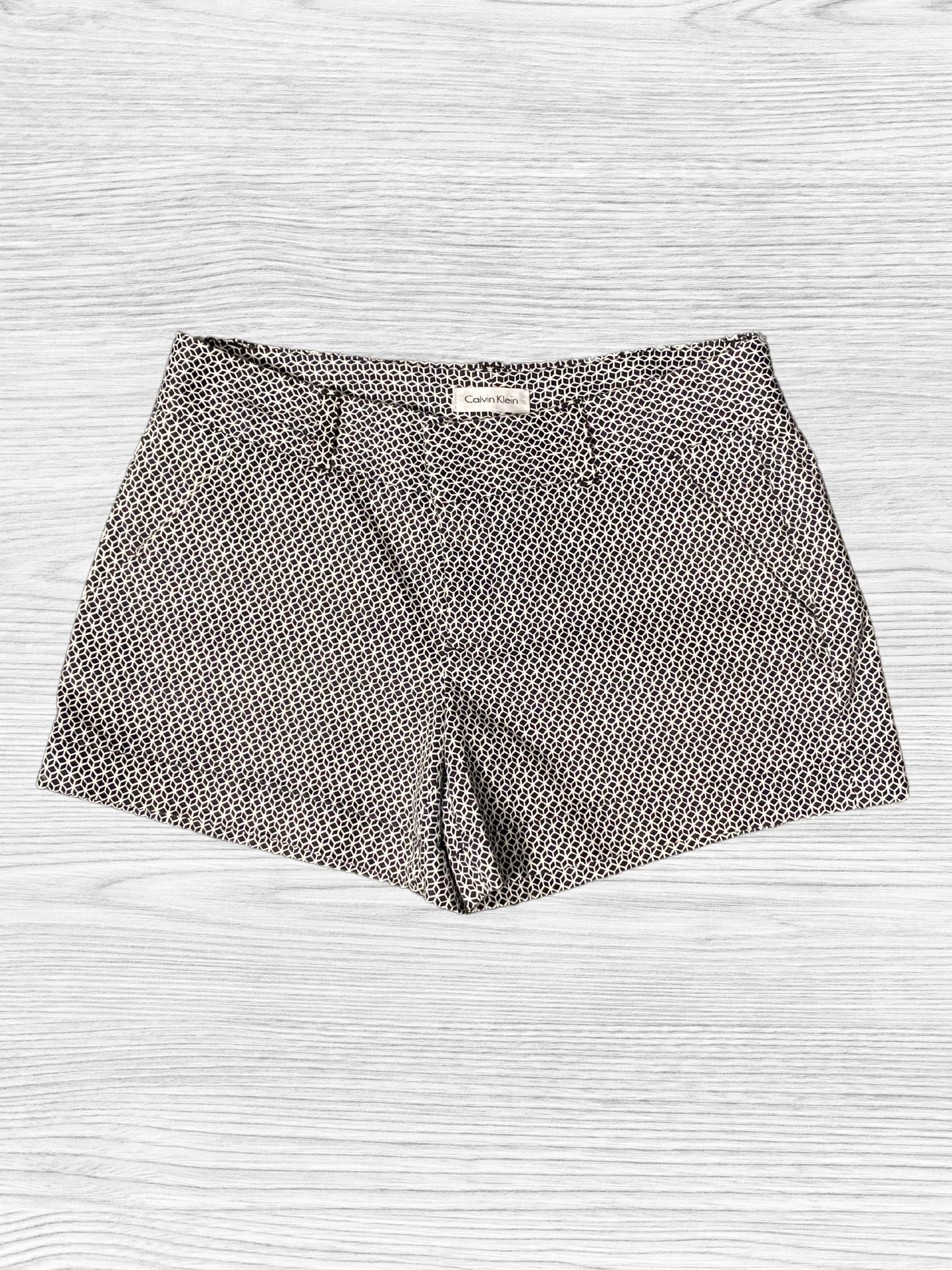 CALVIN KLEIN Black & White Pattern Shorts Size US4 (S)