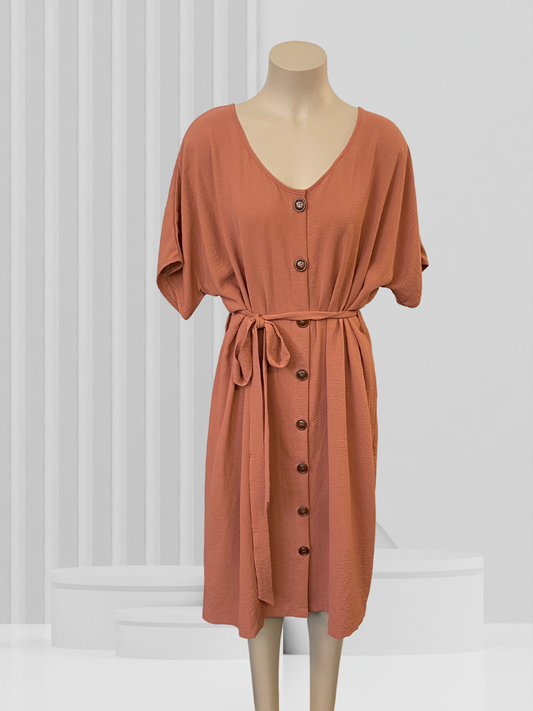 RUBY & RAIN Brown Dress Size S (18)