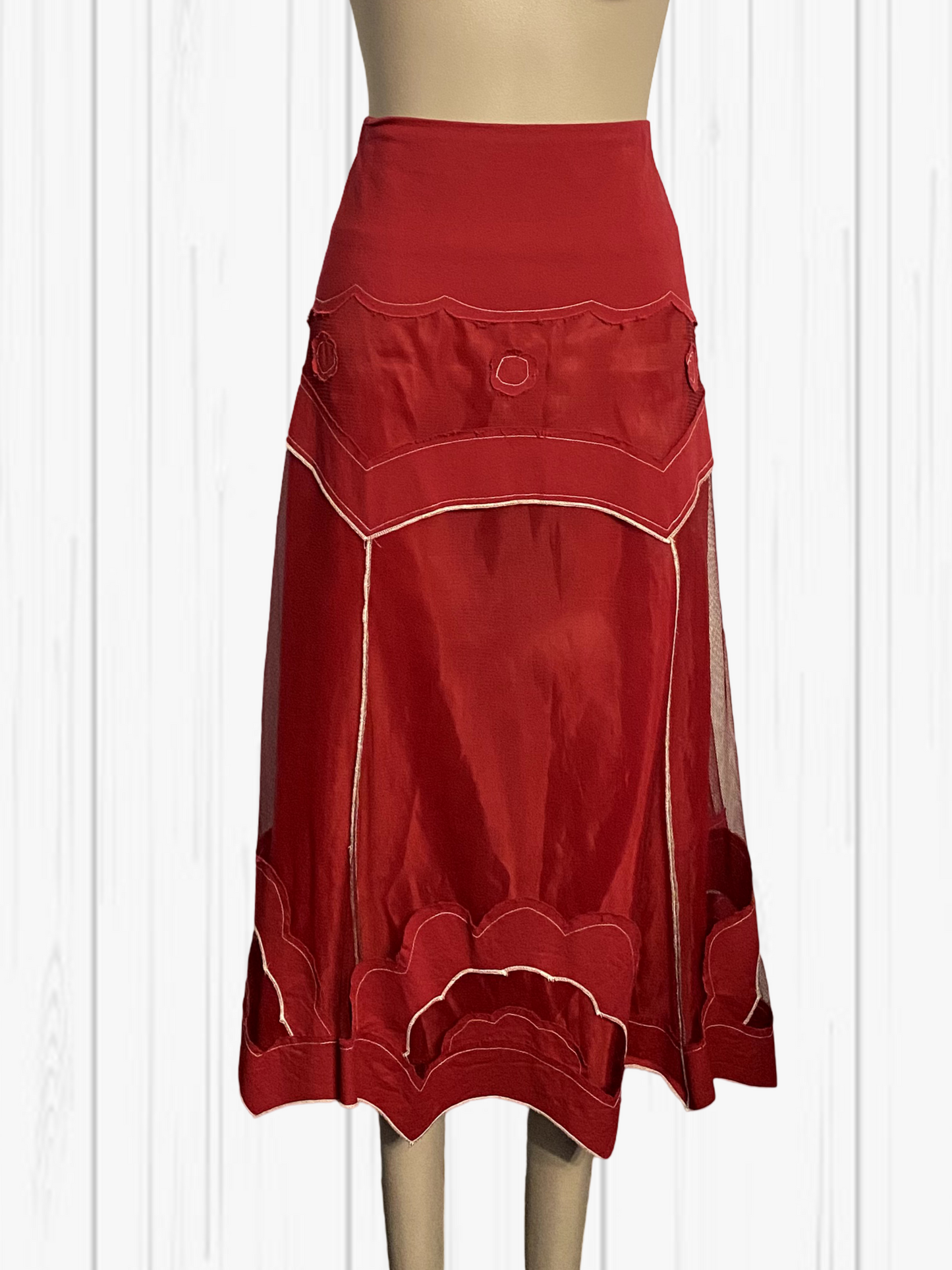 JUO Red Skirt Size 14