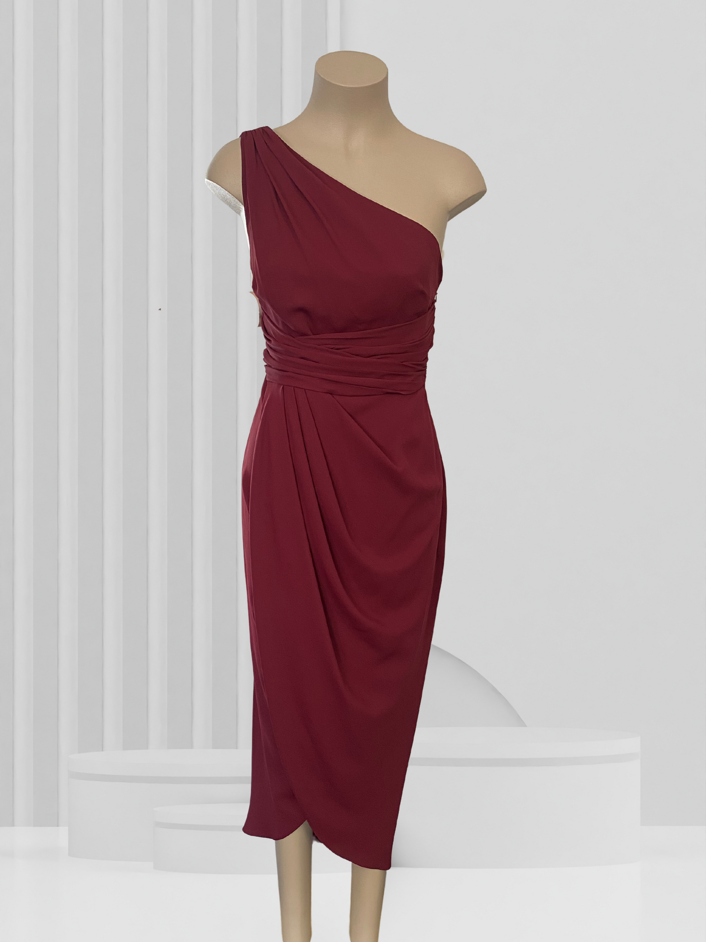 FOREVER NEW Burgundy Dress Size 12 BNWT