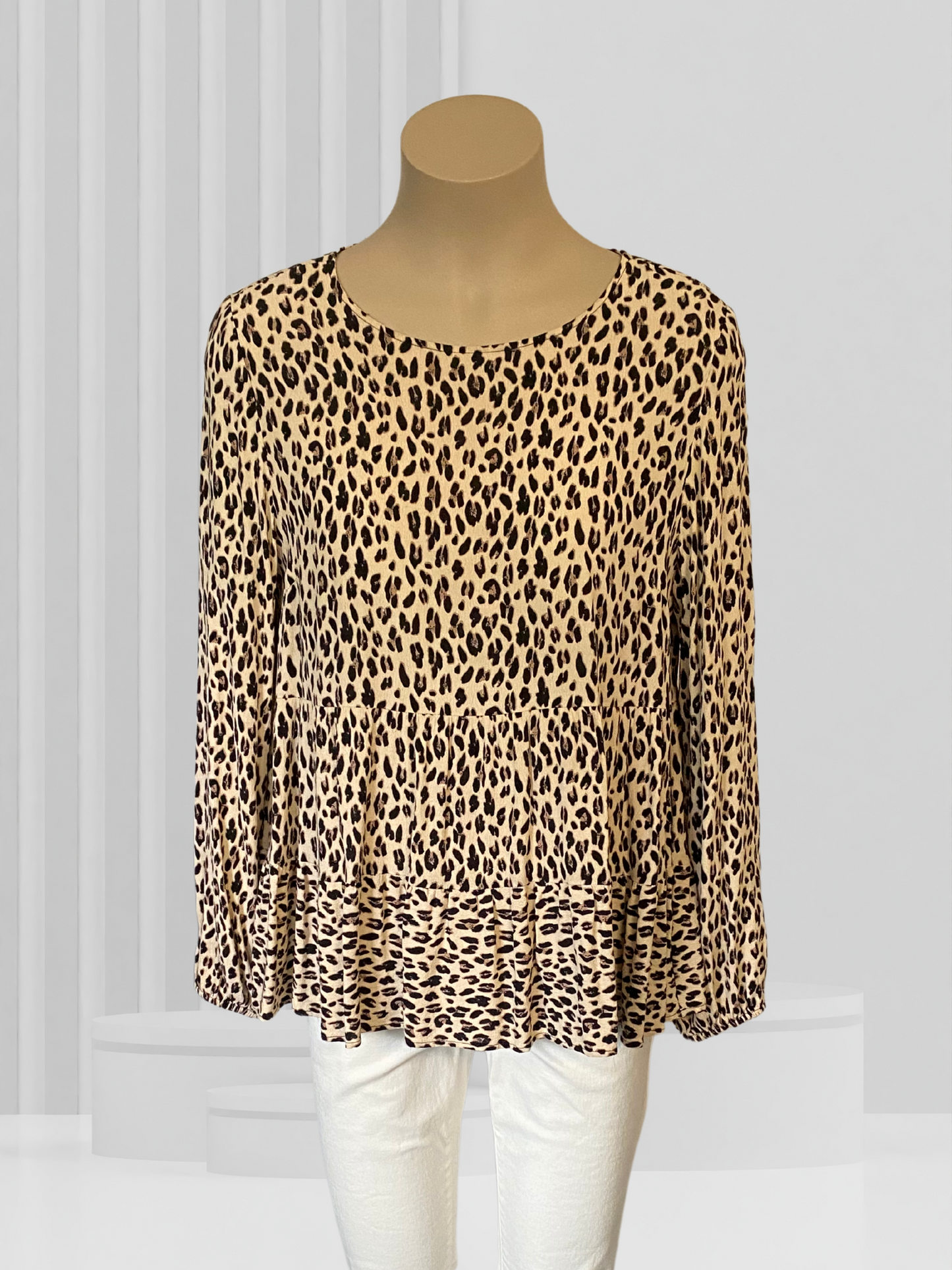 WHISTLE Animal Print Top Size 12